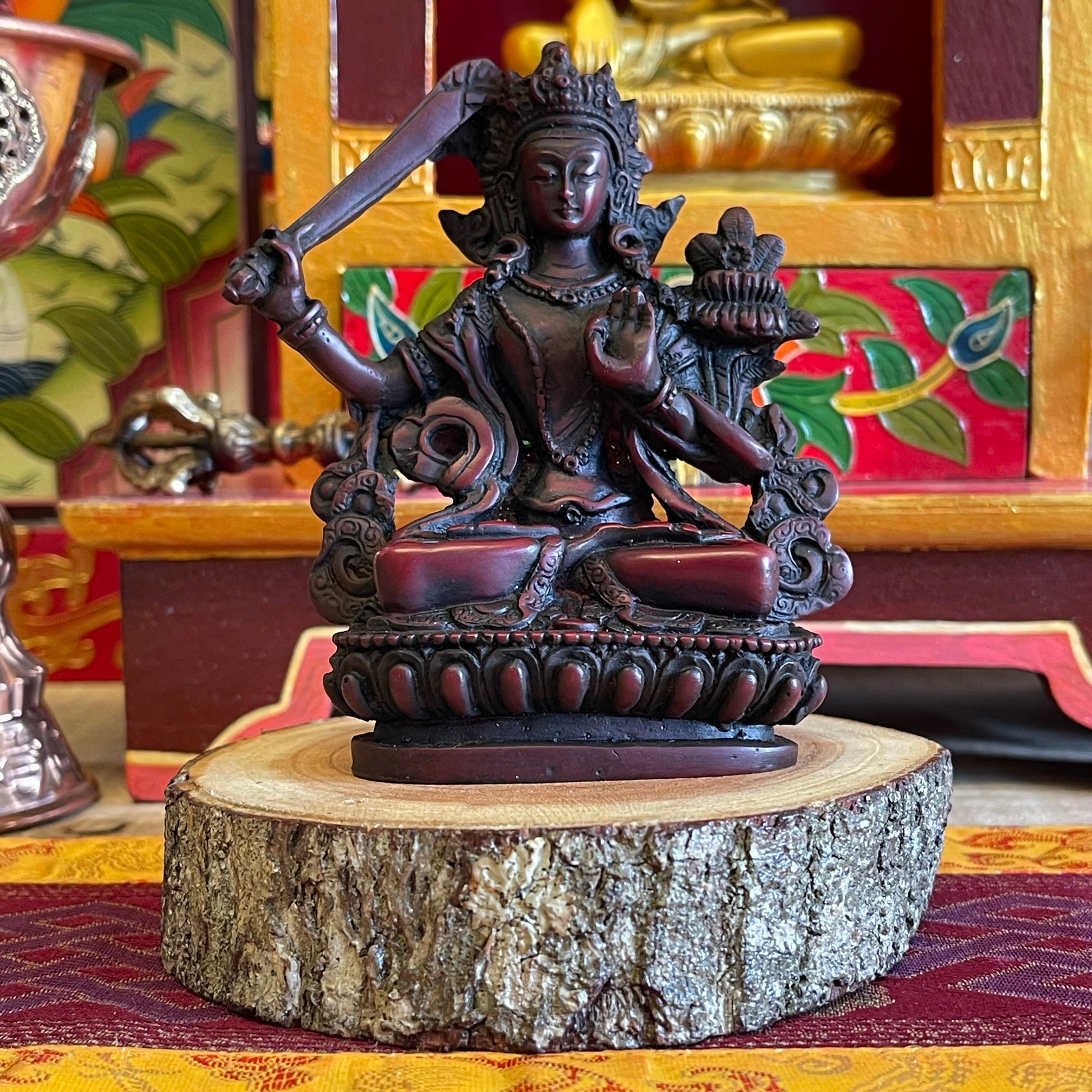 Resin Statue of Manjushri 11 cm