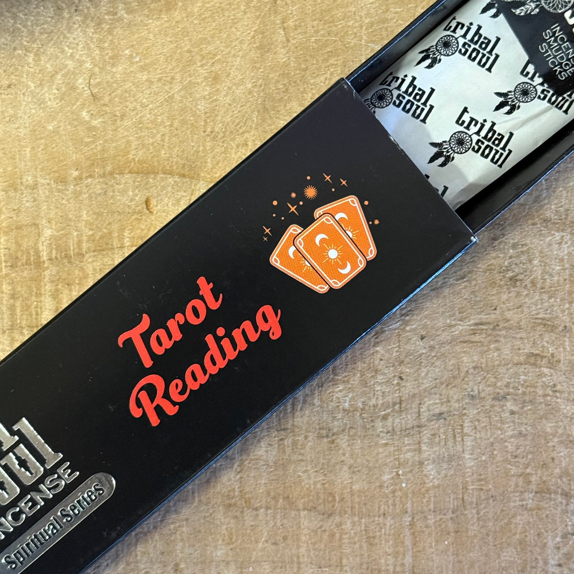Tribal Soul Tarot Reading Incense for cleansing tarot decks and ritual spaces. Hand rolled incense with holder for divination, focus, and clarity.