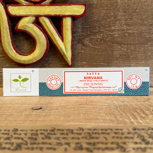 In the stillness of a quiet dawn, the sacred aromas of Satya Earth – White Sage &amp; Palo Santo (Nirvana) rise gently into the air. This harmonious union of two revered plants carries the wisdom of nature and the peace of tradition. White sage, long honoured for its cleansing and purifying powers, clears the path of negativity, while palo santo, the “holy wood” of the Andes, wraps the spirit in warmth, serenity, and light.