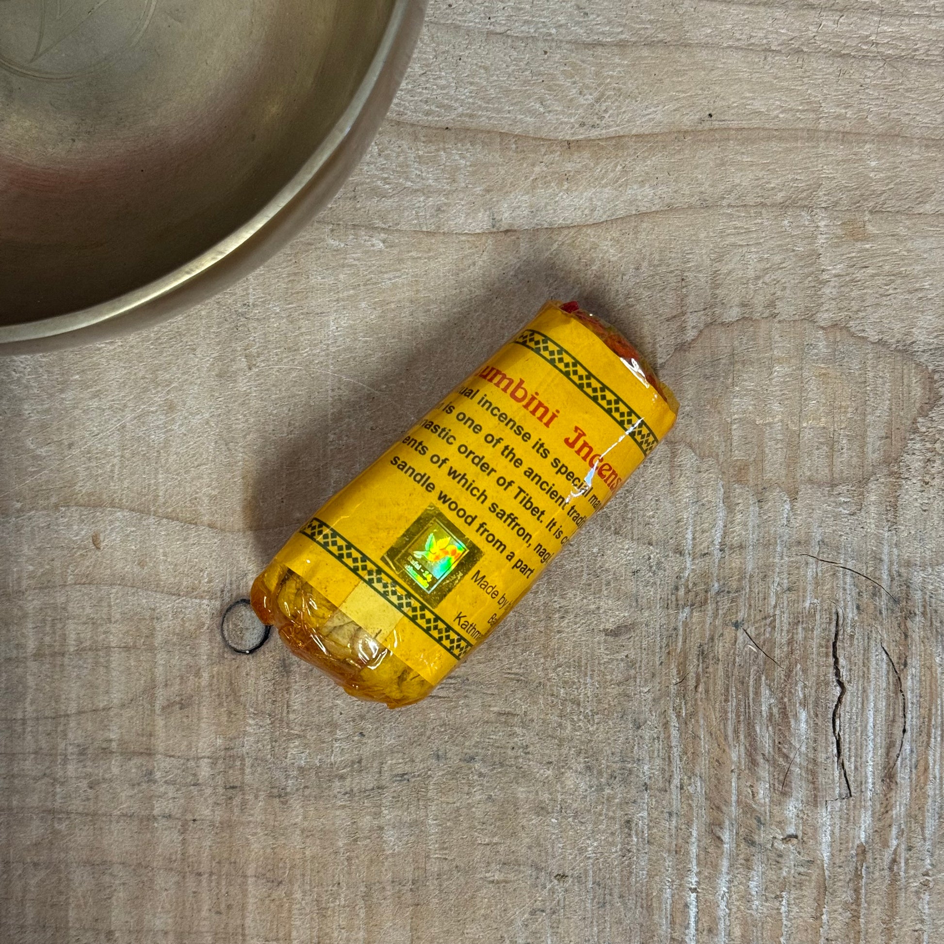 Lumbini Rope Incense, handmade Nepalese 25-herb blend, 25 sticks.