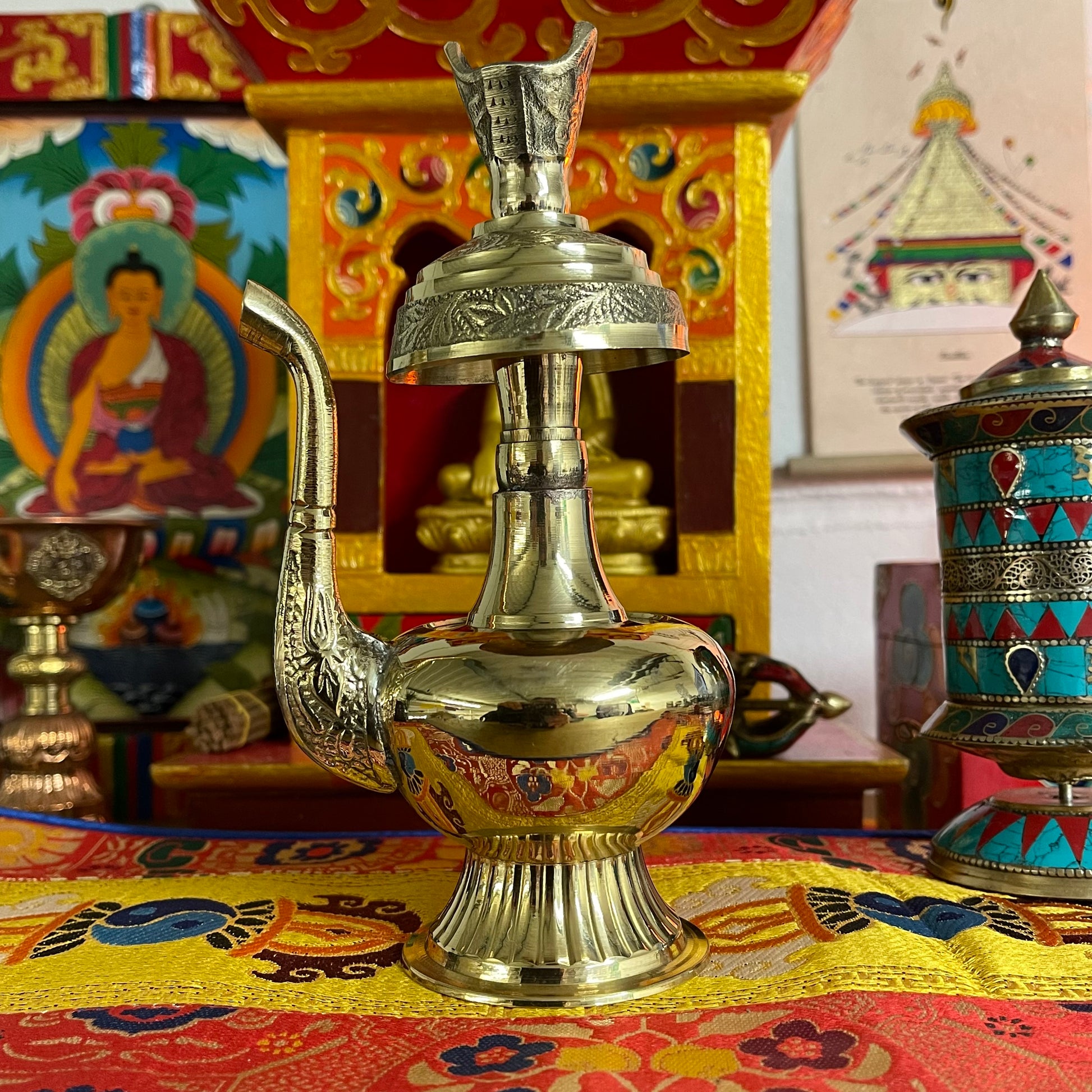 Brass Bhumpa Vase Buddhist water vessel 