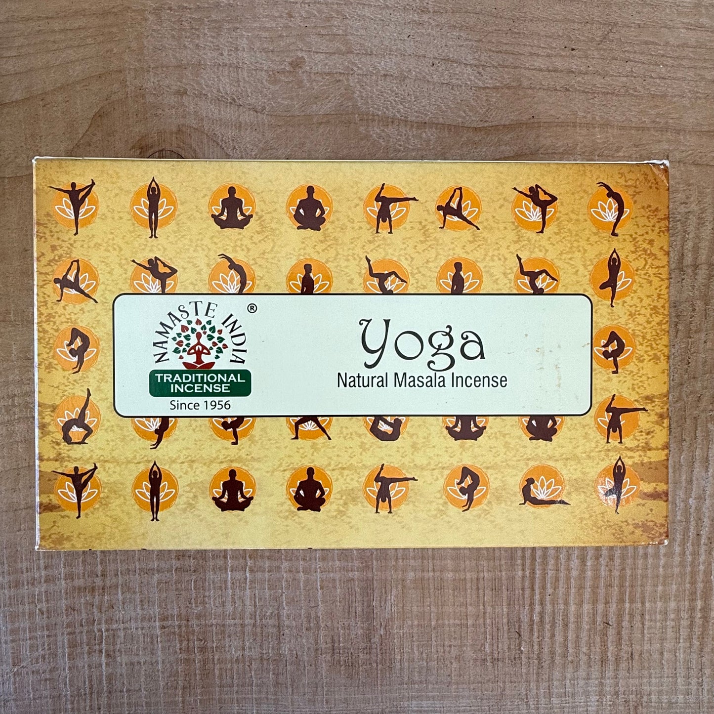 Namaste Mandala Yoga incense sticks. Masala incense with musk and amber for meditation, yoga, relaxation, and creating a calm, balanced space.