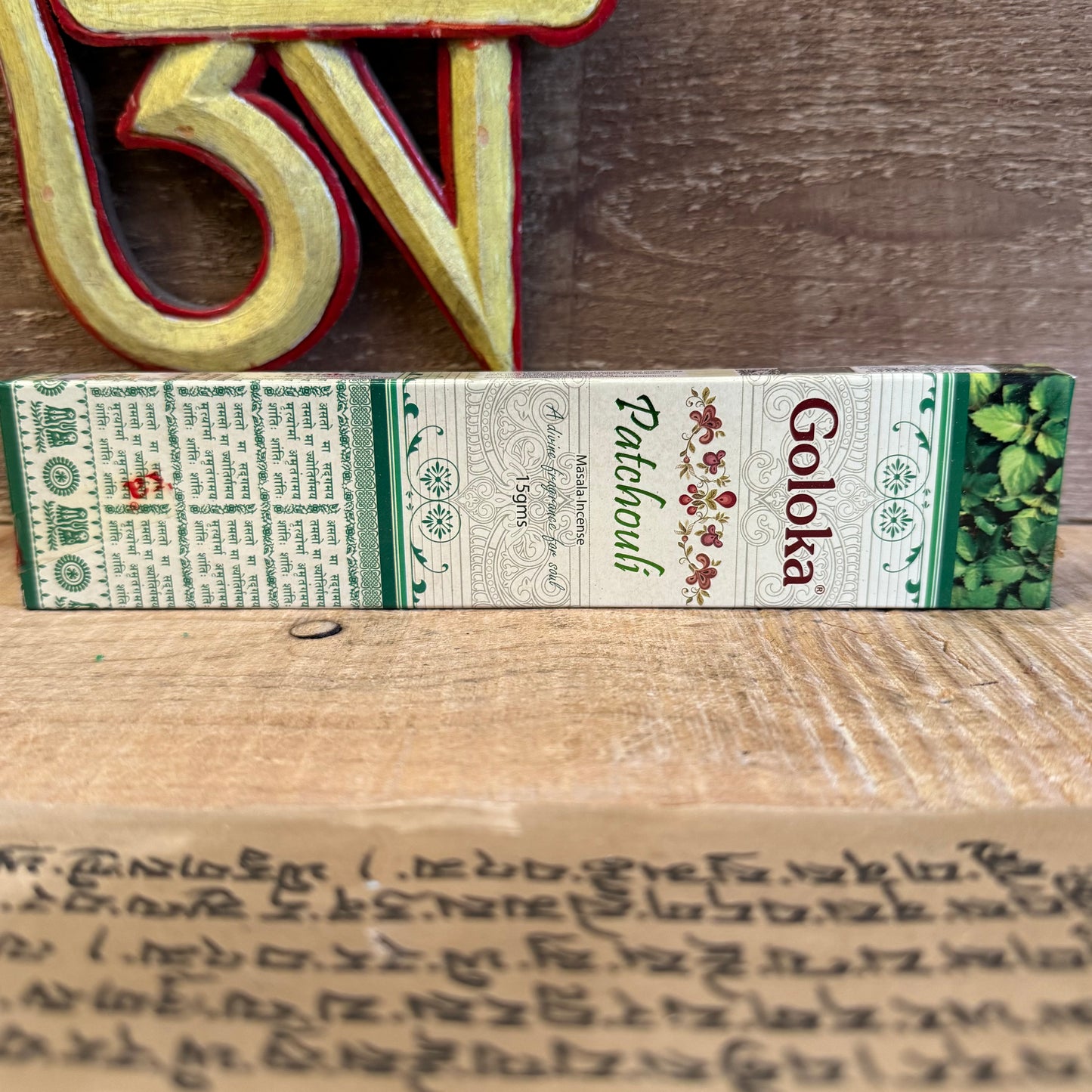 Let the deep, earthy aroma of Goloka Patchouli awaken your senses and ground your spirit. This sacred incense is crafted from a traditional blend of rare herbs, flowers, honey, resins, essential oils, and plant-based ingredients — completely free from toxins and harmful chemicals.

Patchouli is cherished for its rooted, calming scent, making it ideal for cleansing rituals, meditation, emotional healing, and creating sacred space. Each stick offers a pure, long-lasting fragrance that gently lingers, bringing