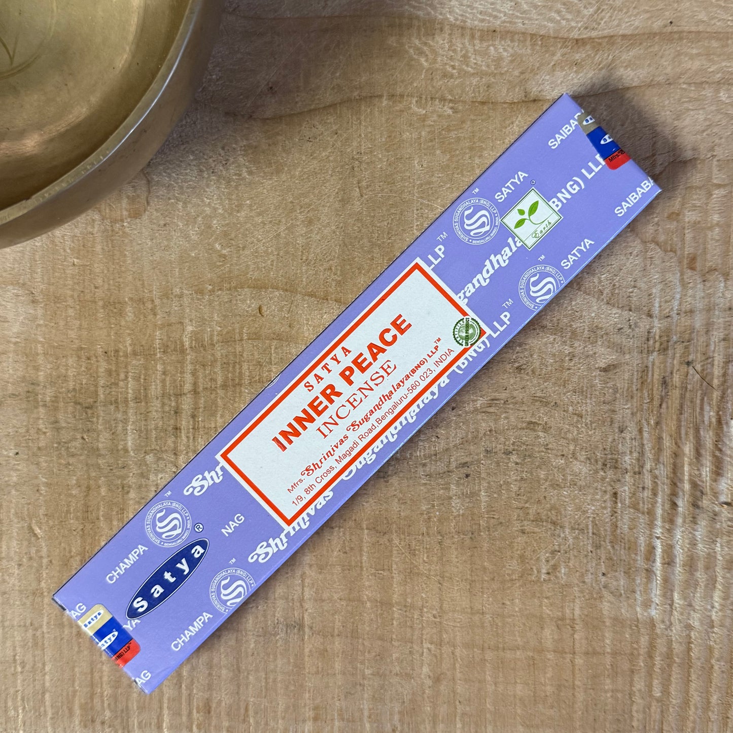 Satya Nag Champa Inner Peace Mindfulness incense sticks with lavender and white sage