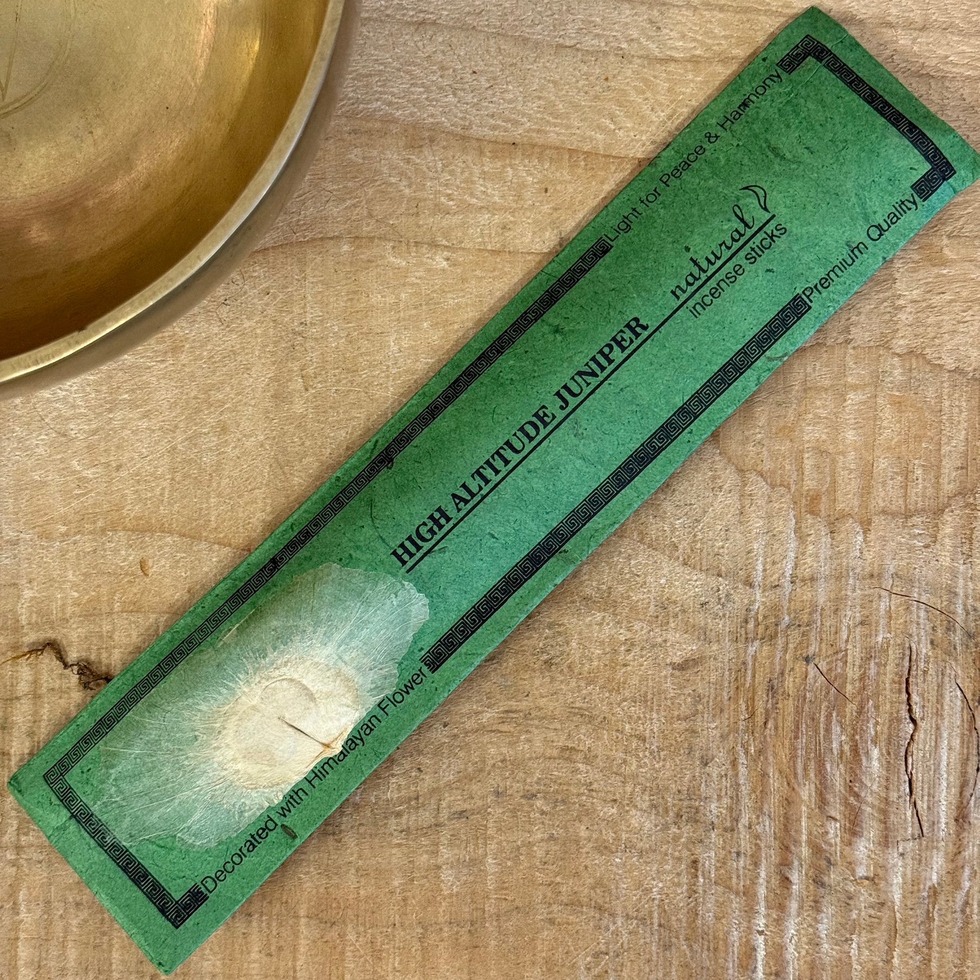 High Altitude Juniper handmade Nepalese incense sticks in Lokta paper.