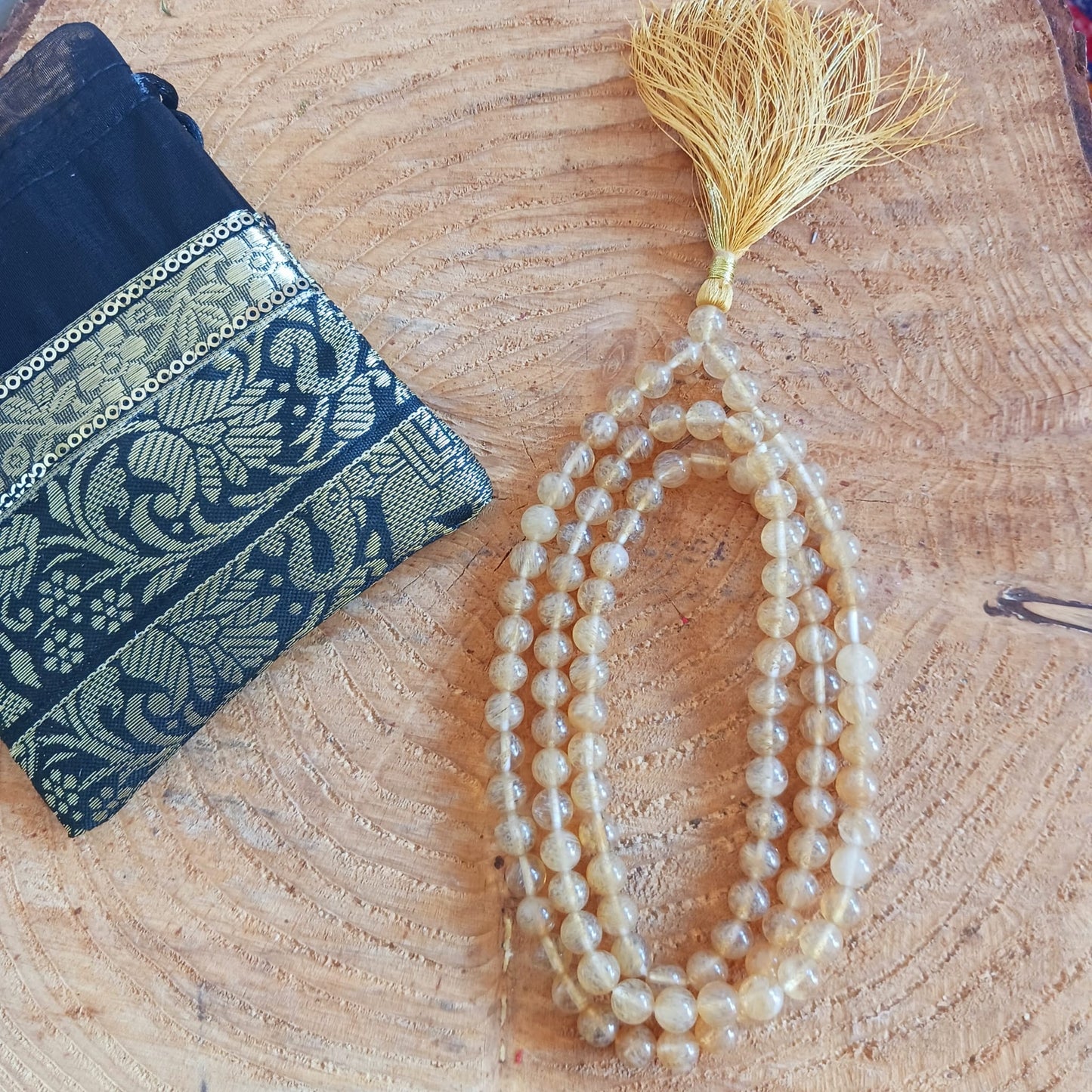 Mala Prayer Beads | AA Quality Gold Quartz