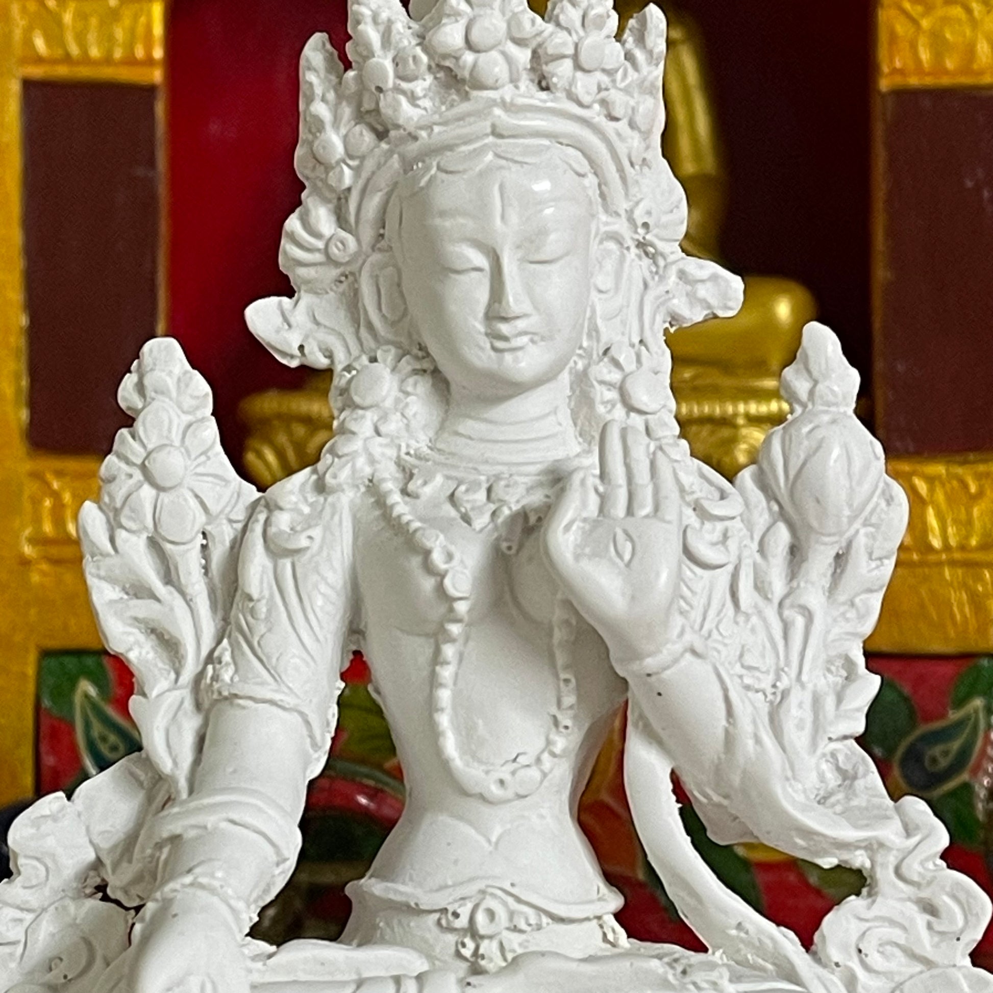 White Tara Statue Pure white  14.5cm