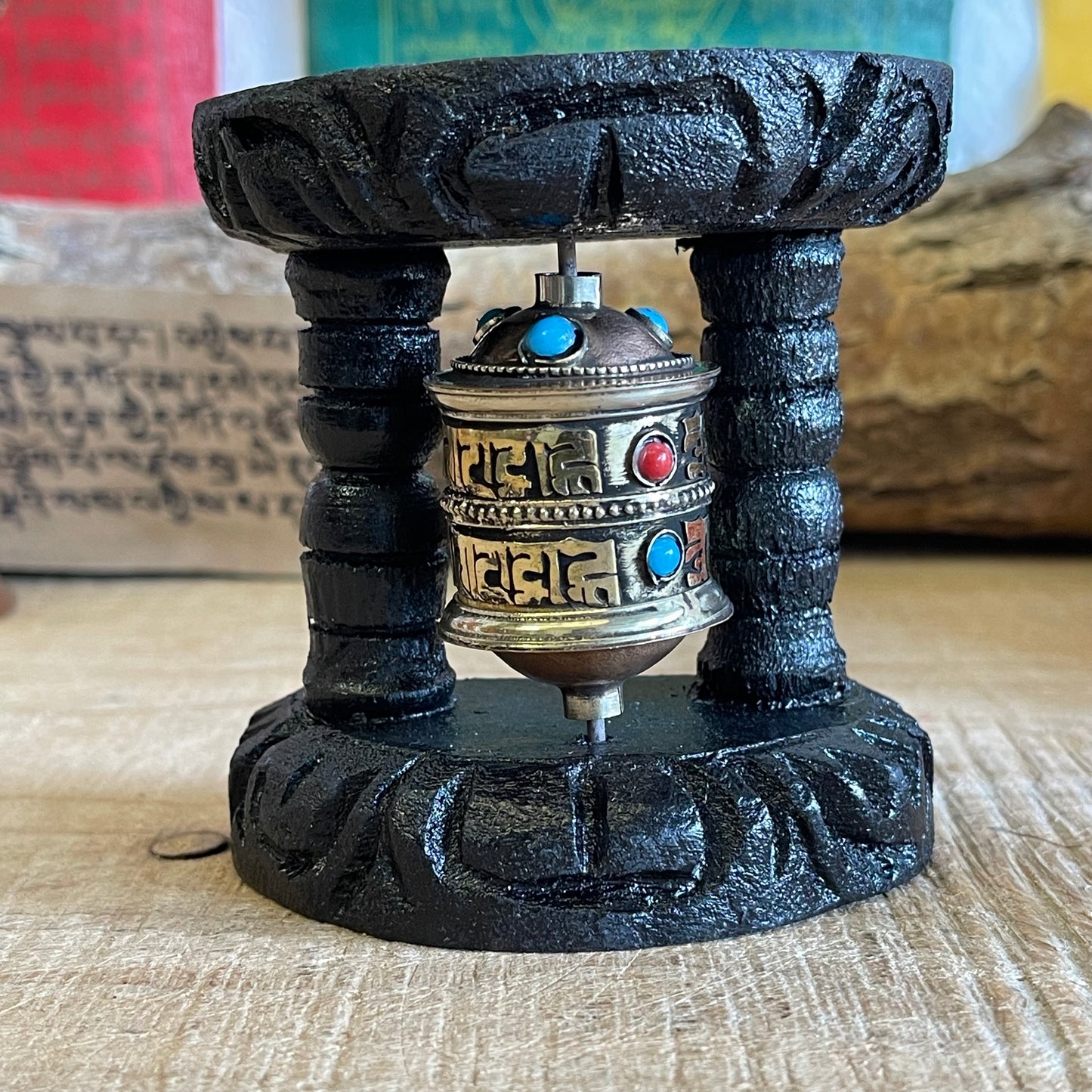 Wall Mounted Prayer Wheel | Small Hand crafted prayer Wheel