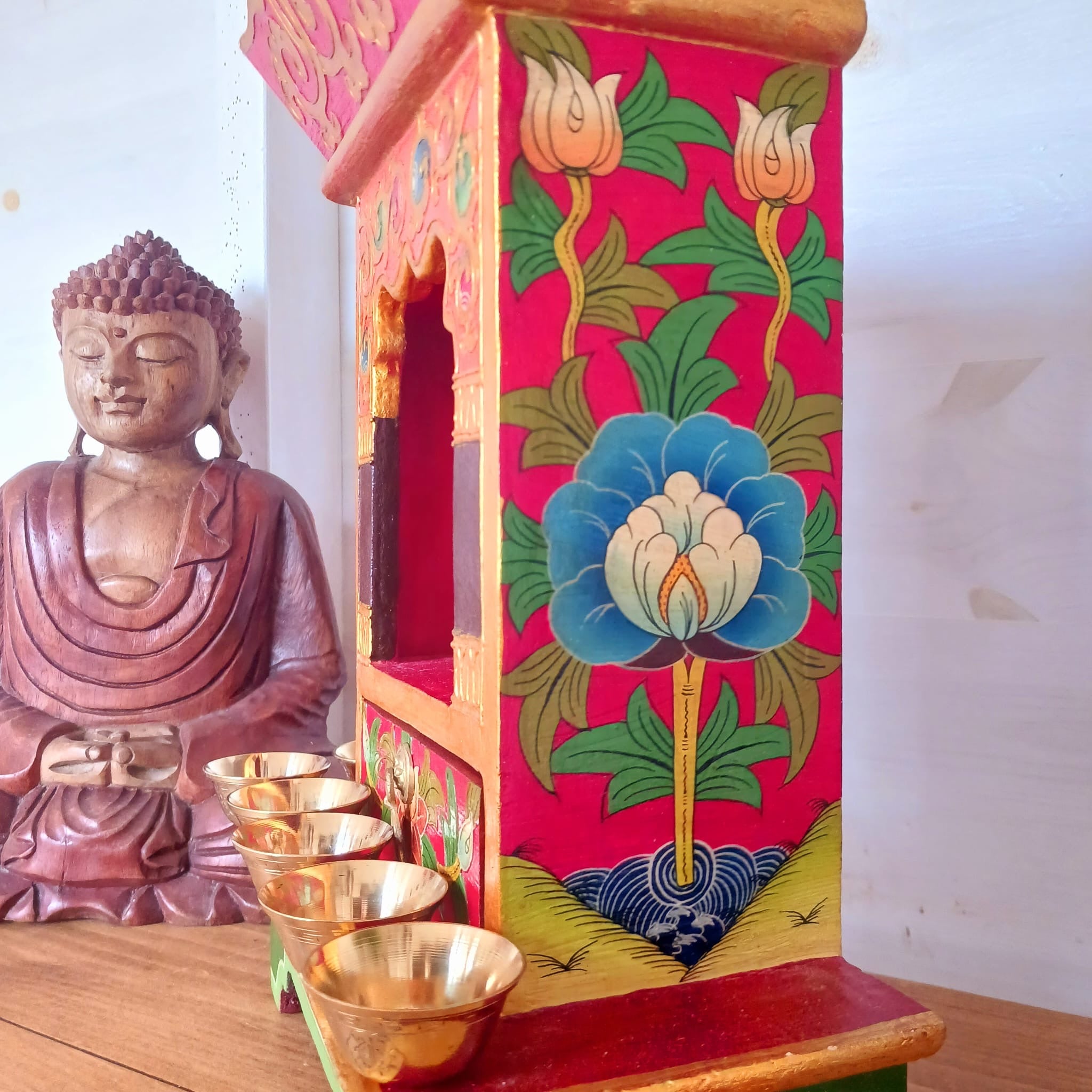 Tibetan Style Shrine | Alter Box Buddhist Tibetan alter – The 