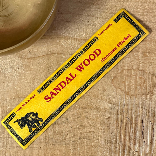 Eyes of The Lord Buddha Sandalwood incense sticks in handmade Lokta paper.