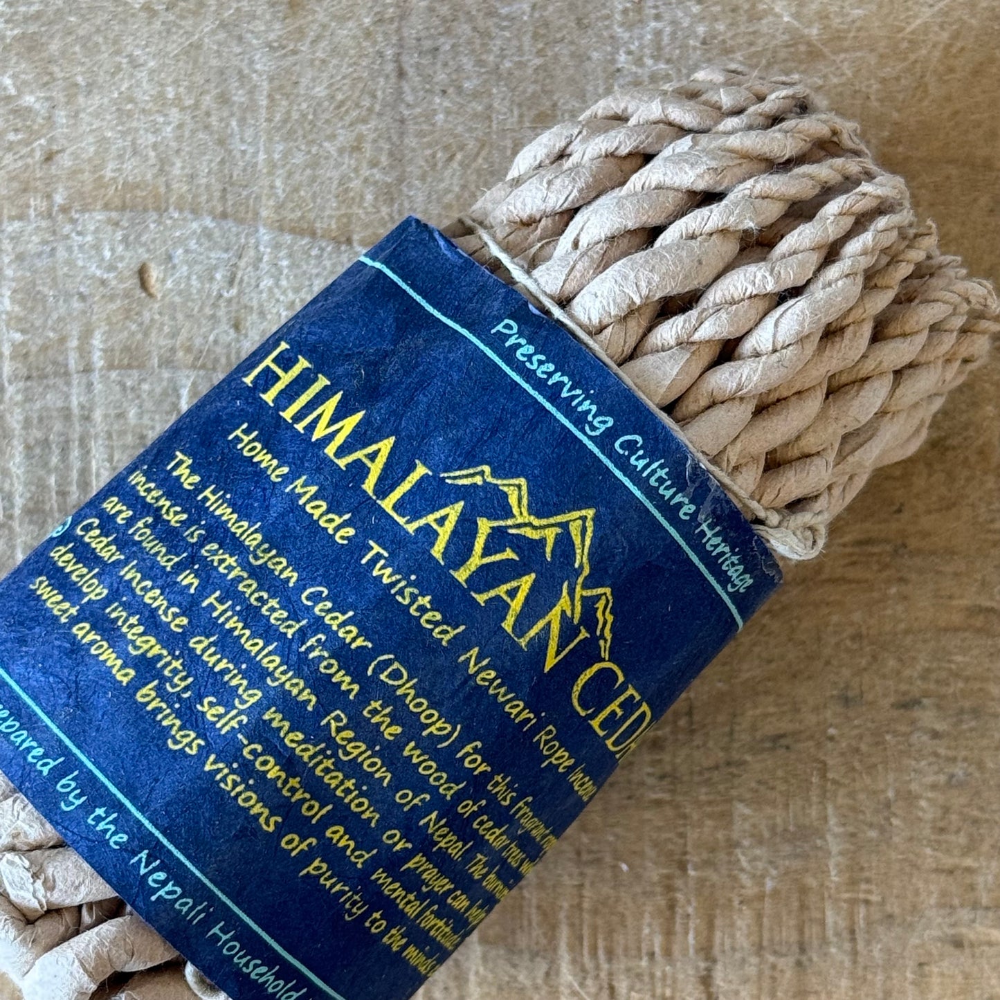 Experience the rich, woody aroma of Pure Herbs Cedar Rope Incense, a traditional Nepali incense handcrafted in the Himalayan region of Nepal. Known locally as Dhup or Newa Dhup, this distinctive rope incense has a long association with Newar culture, where it is traditionally burned in homes, stupas and temples.