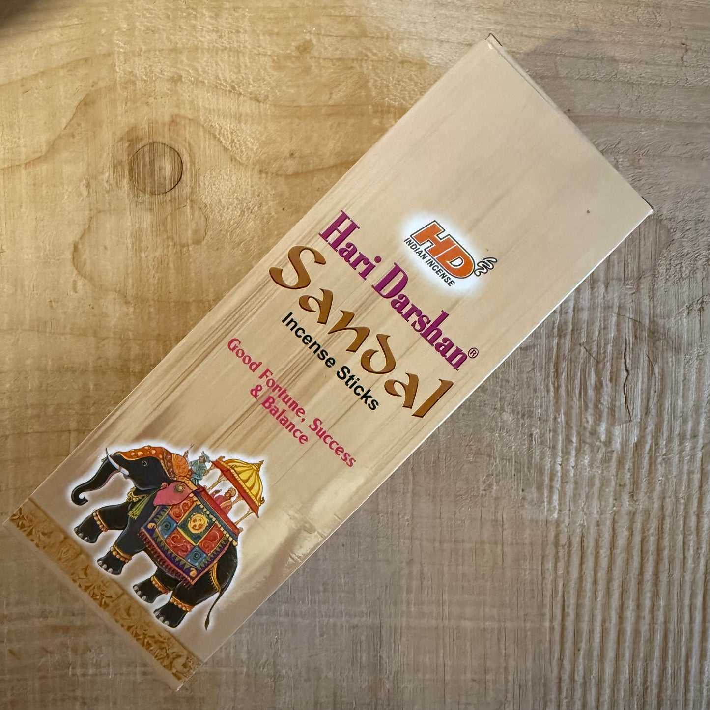 Sandal Hexagon incense sticks with a warm sandalwood aroma. Ideal for meditation, ritual use, and creating a calm, balanced atmosphere.