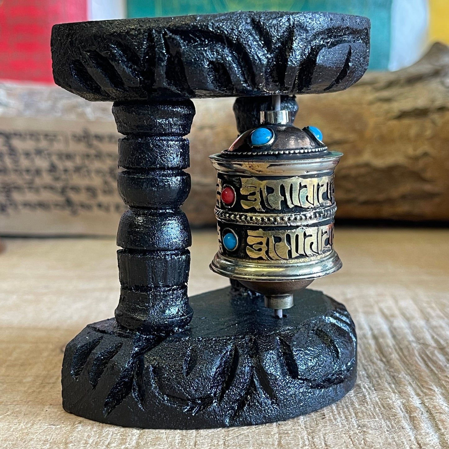 Wall Mounted Prayer Wheel | Small Hand crafted prayer Wheel