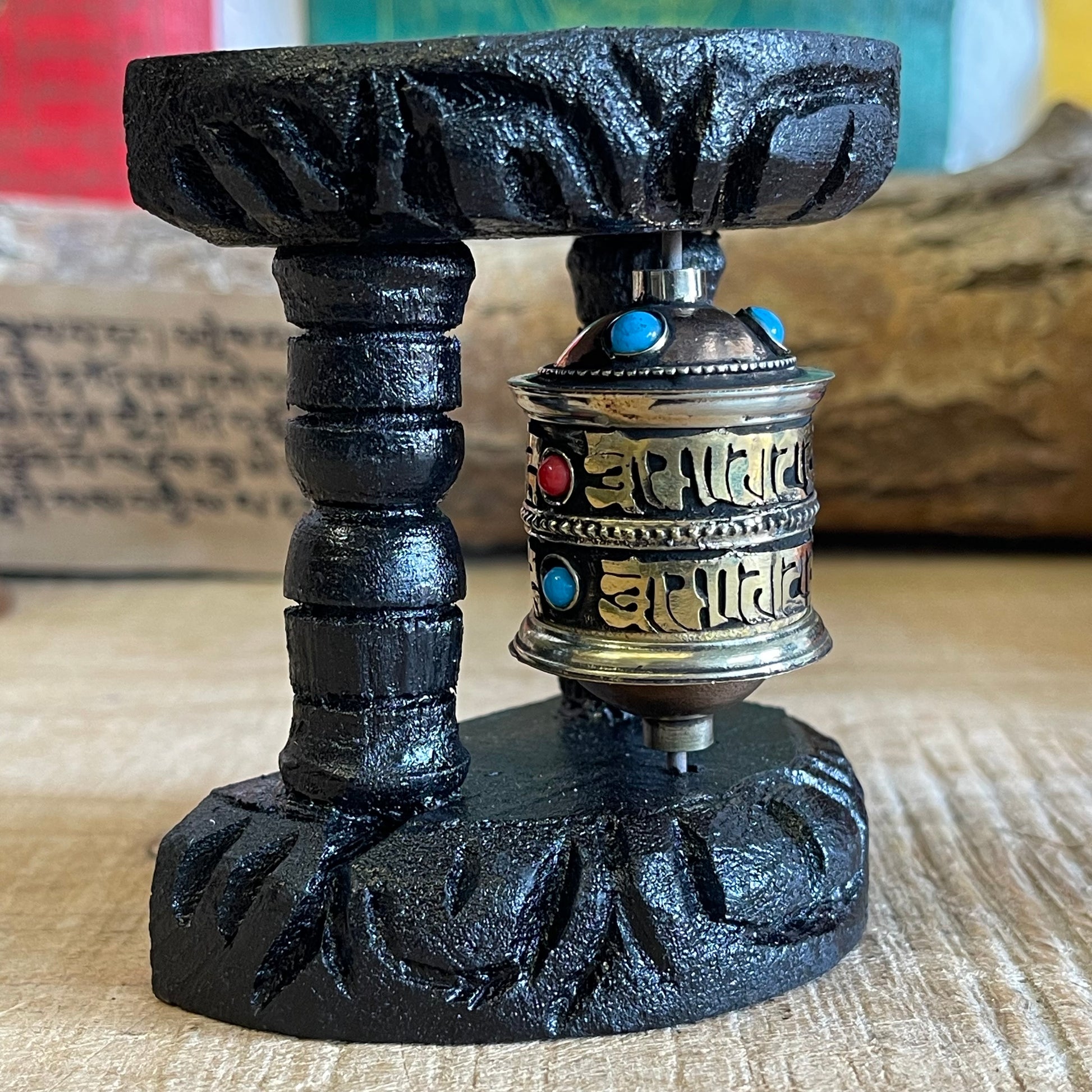 Wall Mounted Prayer Wheel | Small Hand crafted prayer Wheel