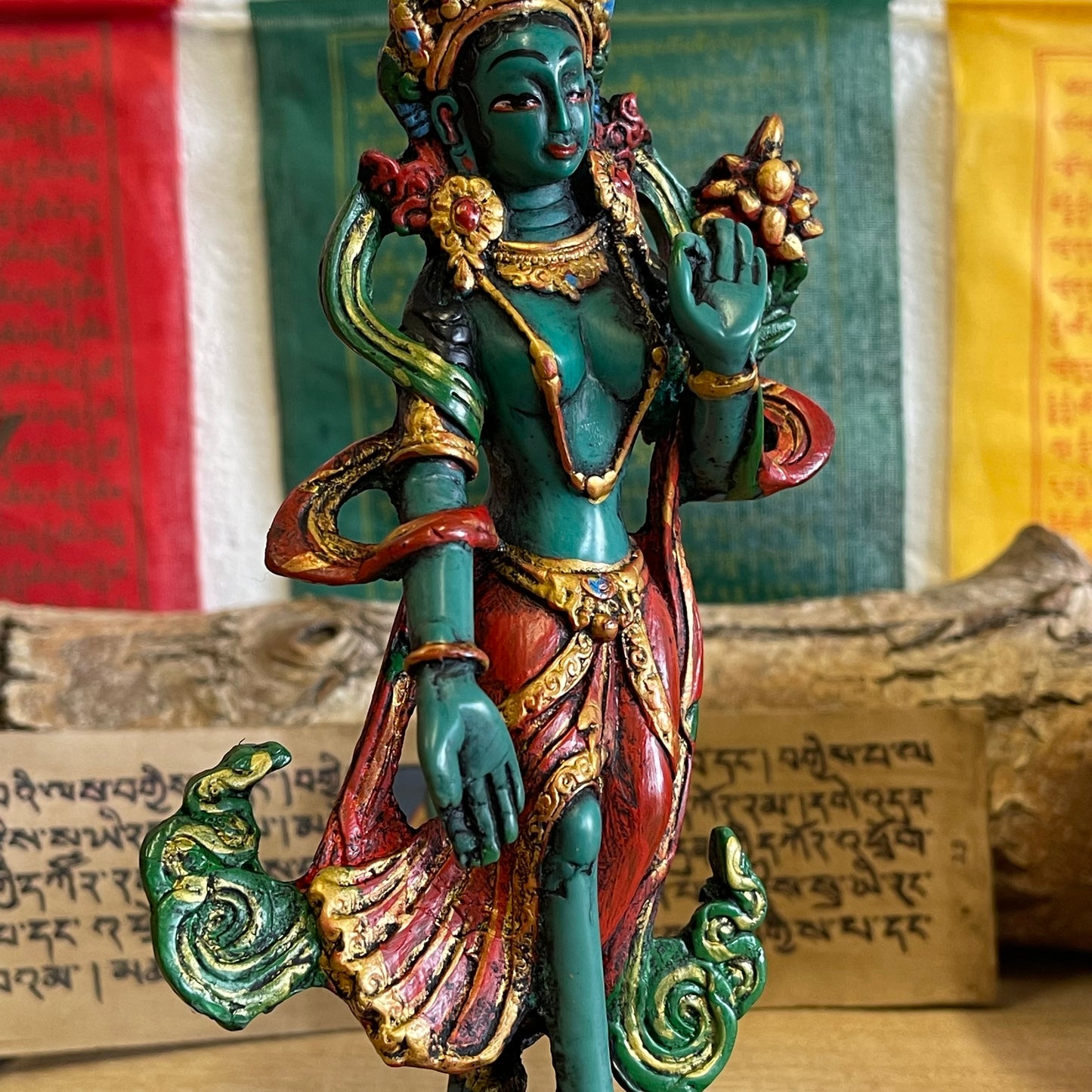 Dancing Tara Statue | Green Tara varada mudra