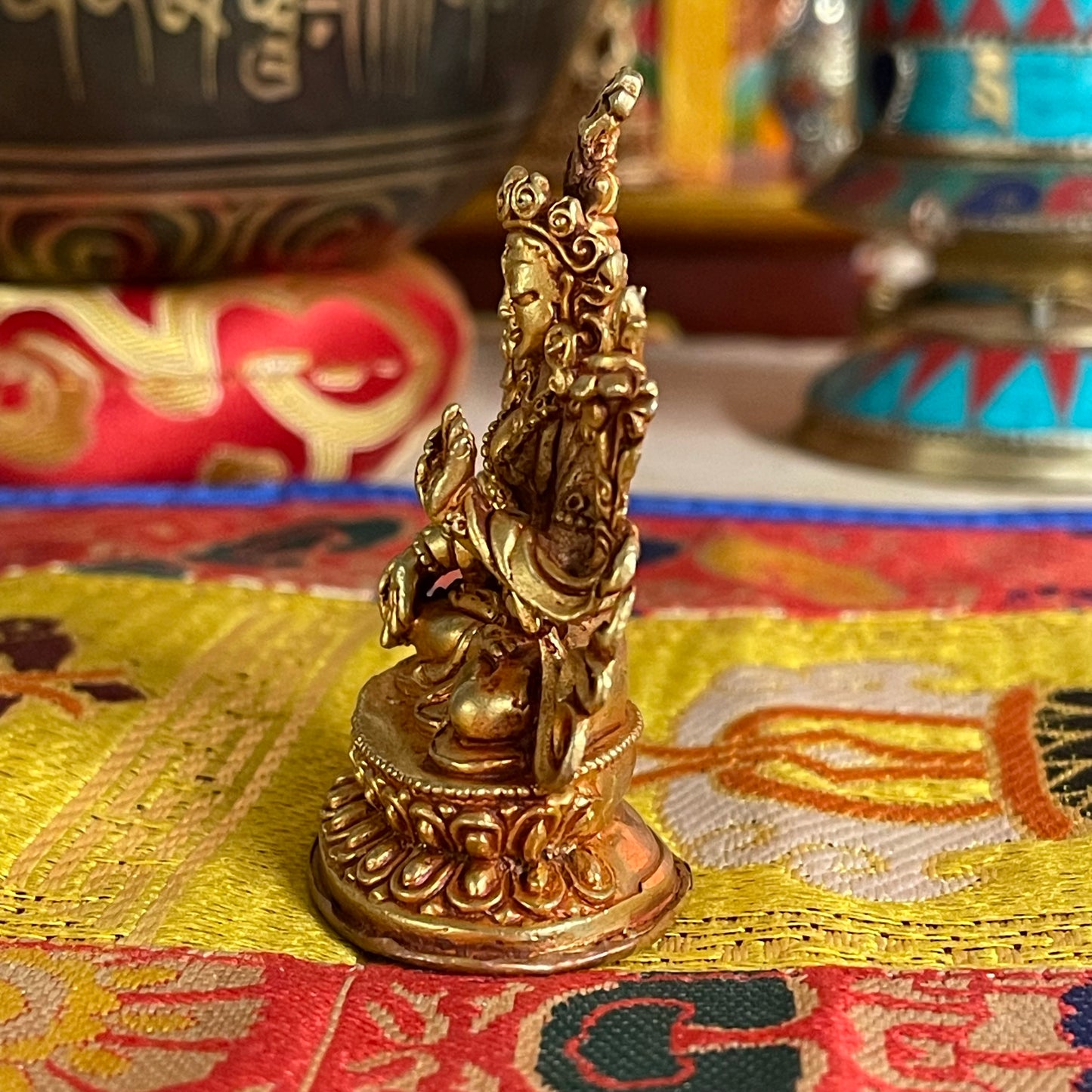 White Tara Miniature Gold Plated Statue 5.5 cm