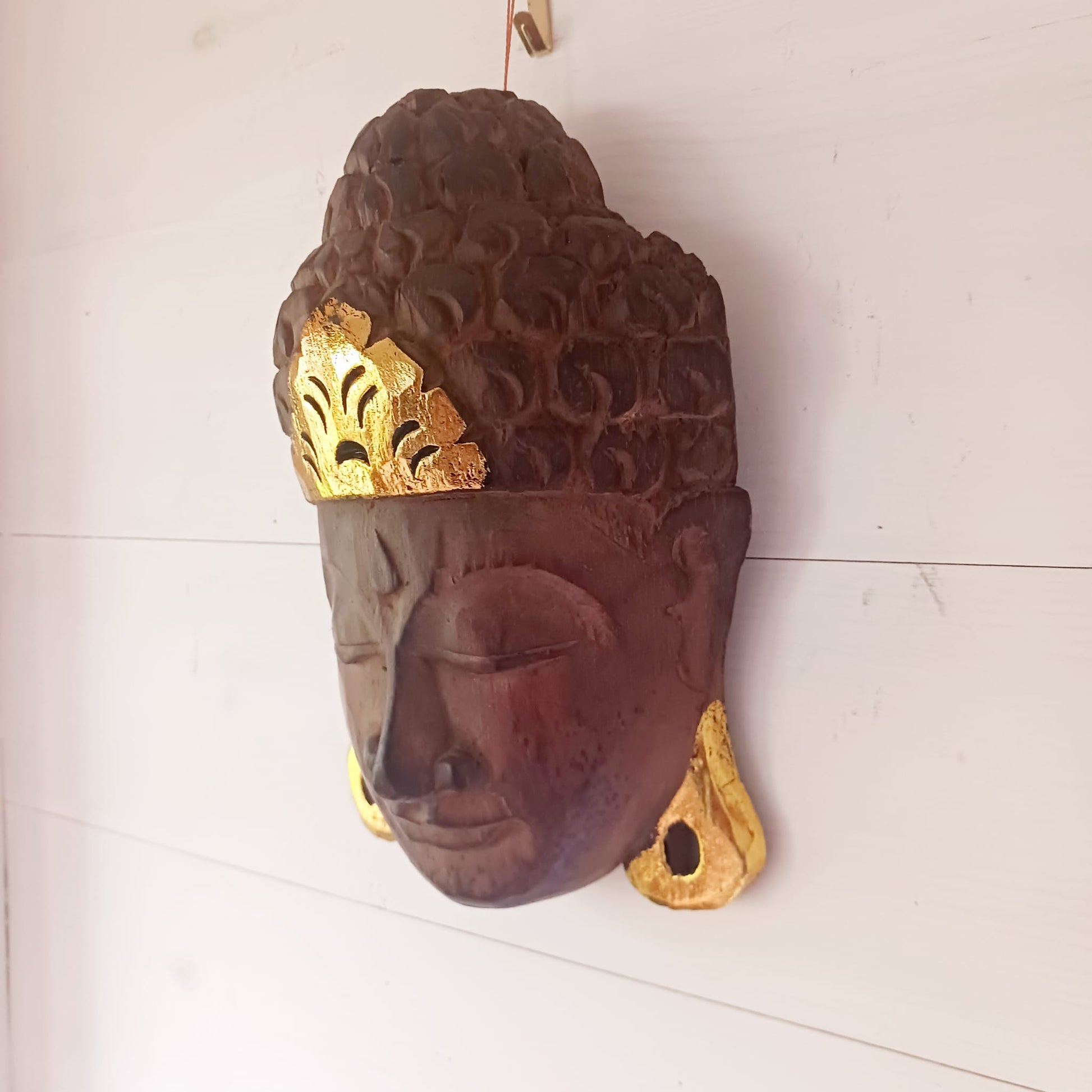 Hand carved Wooden Buddha Mask | Small