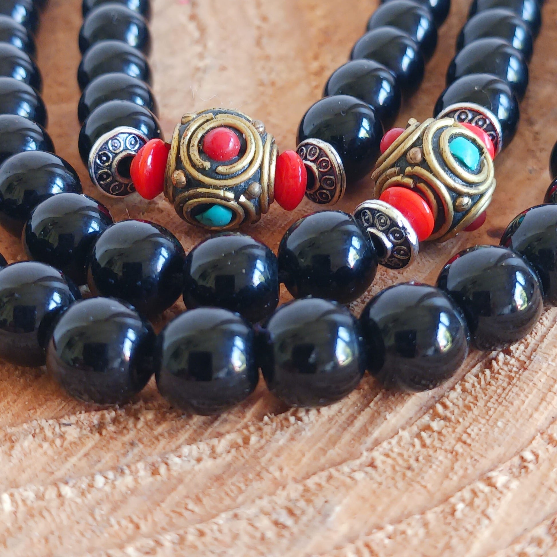 Mala Prayer Beads | Nepali Quality Black Onyx Stones 8mm