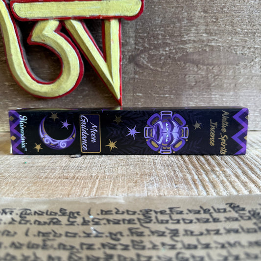 Walk beneath the watchful eye of Grandmother Moon, the sacred guardian of the night sky. Her gentle light offers guidance, protection, and serenity to all who seek her wisdom. Among Native peoples, each of the twelve moons represents a chapter in the sacred cycle of life.

The sweet, floral essence of Jasmine opens the heart and calms the mind, aligning you with lunar energy and inner truth. Burn this incense when you need spiritual direction, emotional balance, or a deeper connection to your intuition.

Ea