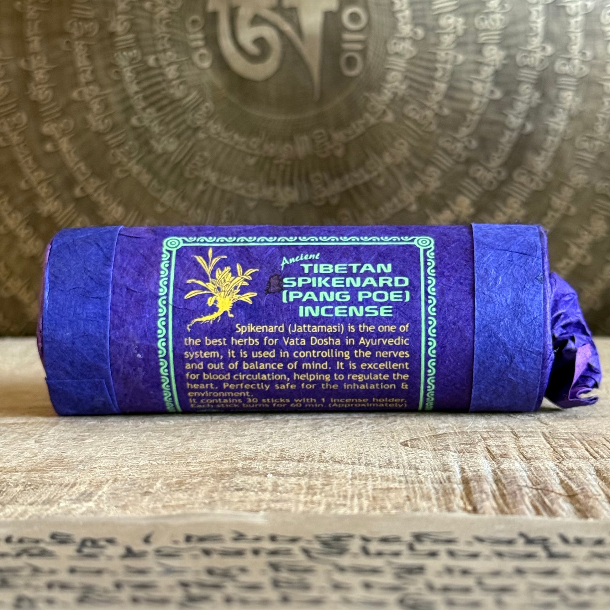 Awaken inner stillness with Ancient Tibetan Spikenard (Pang Poe) incense, a sacred Ayurvedic remedy for grounding the mind and calming the nervous system. Also known as Jattamasi, Spikenard is one of the finest herbs for balancing Vata Dosha and restoring emotional equilibrium.