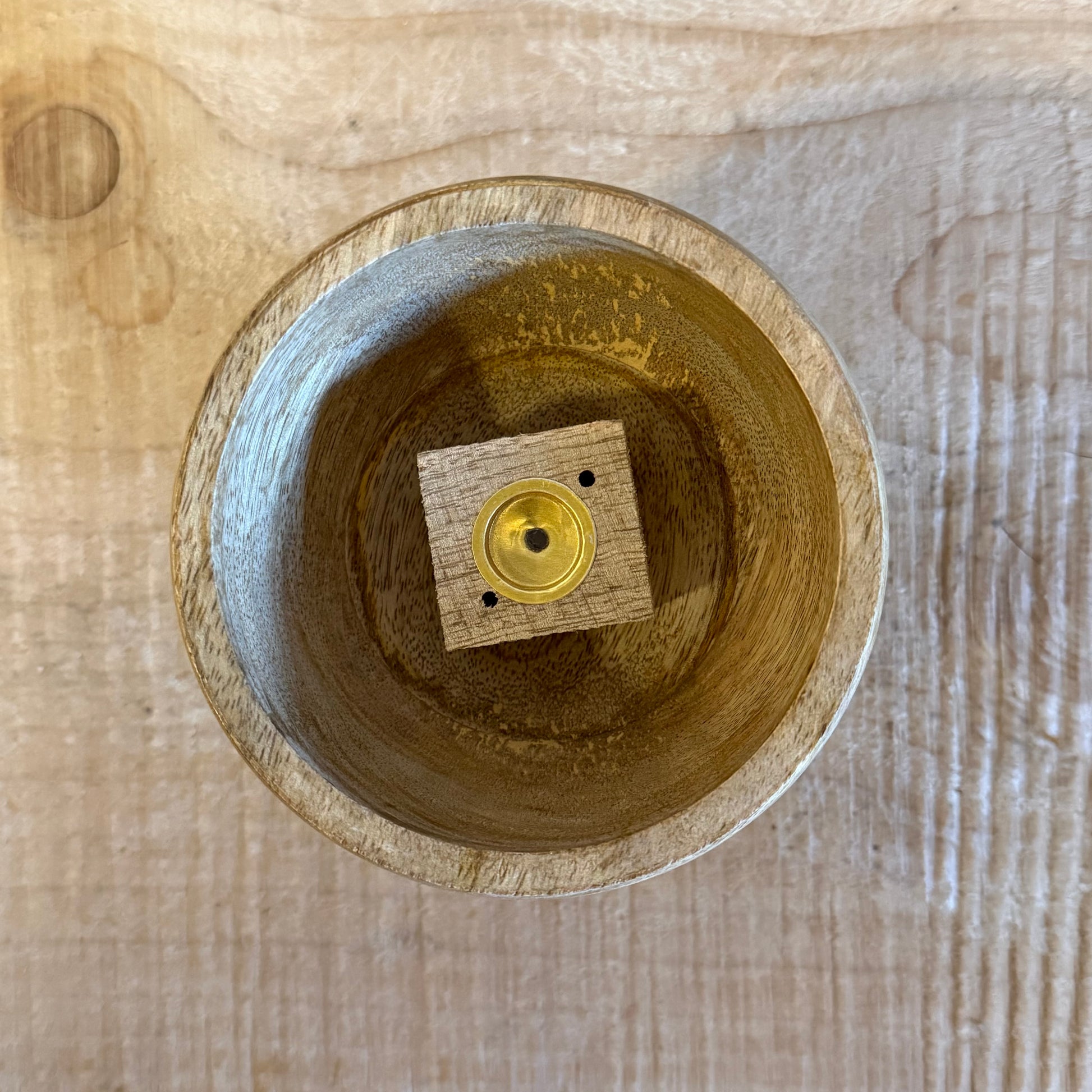 Ritual Bowl Incense Holder with Buddha Design for Sticks and Cones