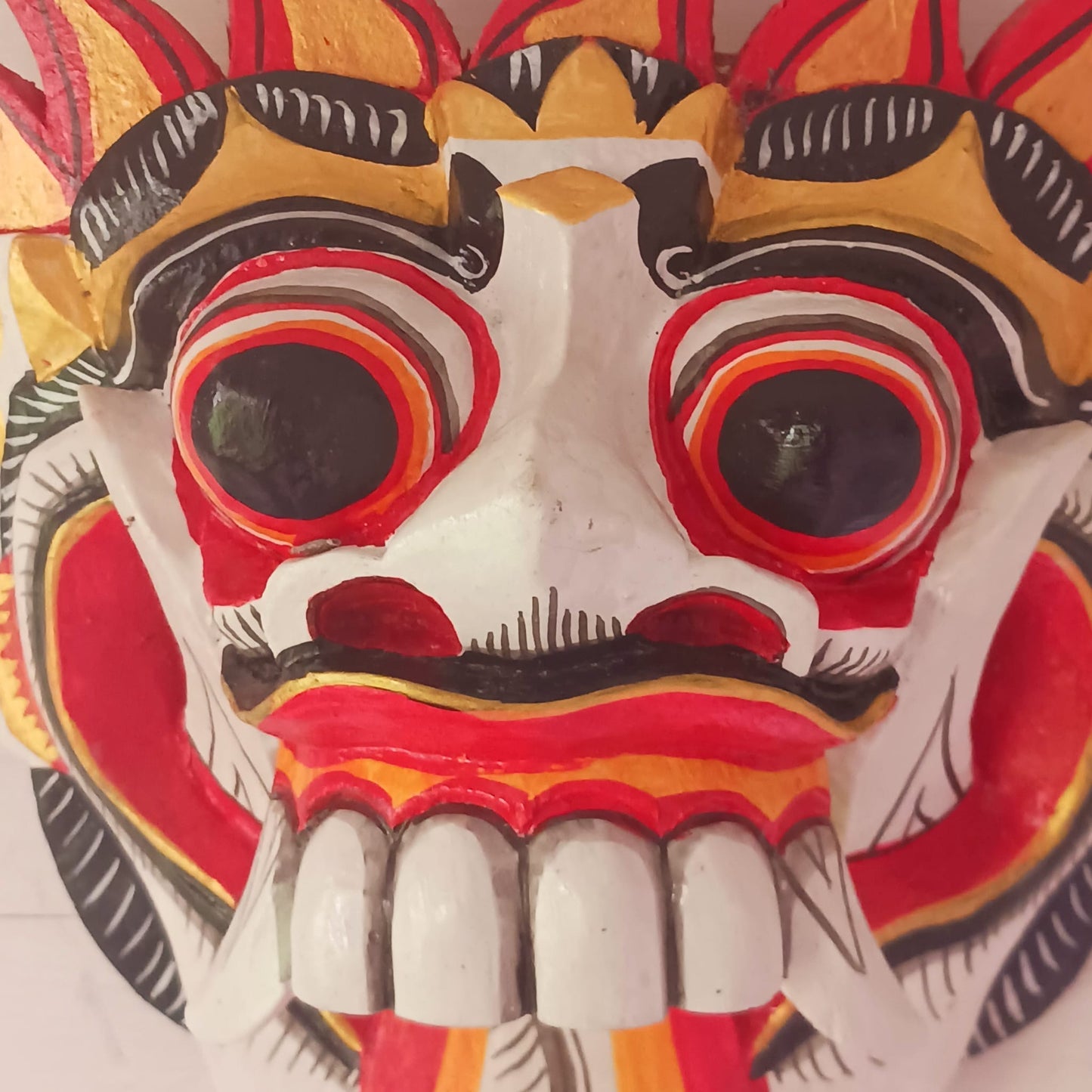 Hand carved Balinese Rangda Barong Dance Mask