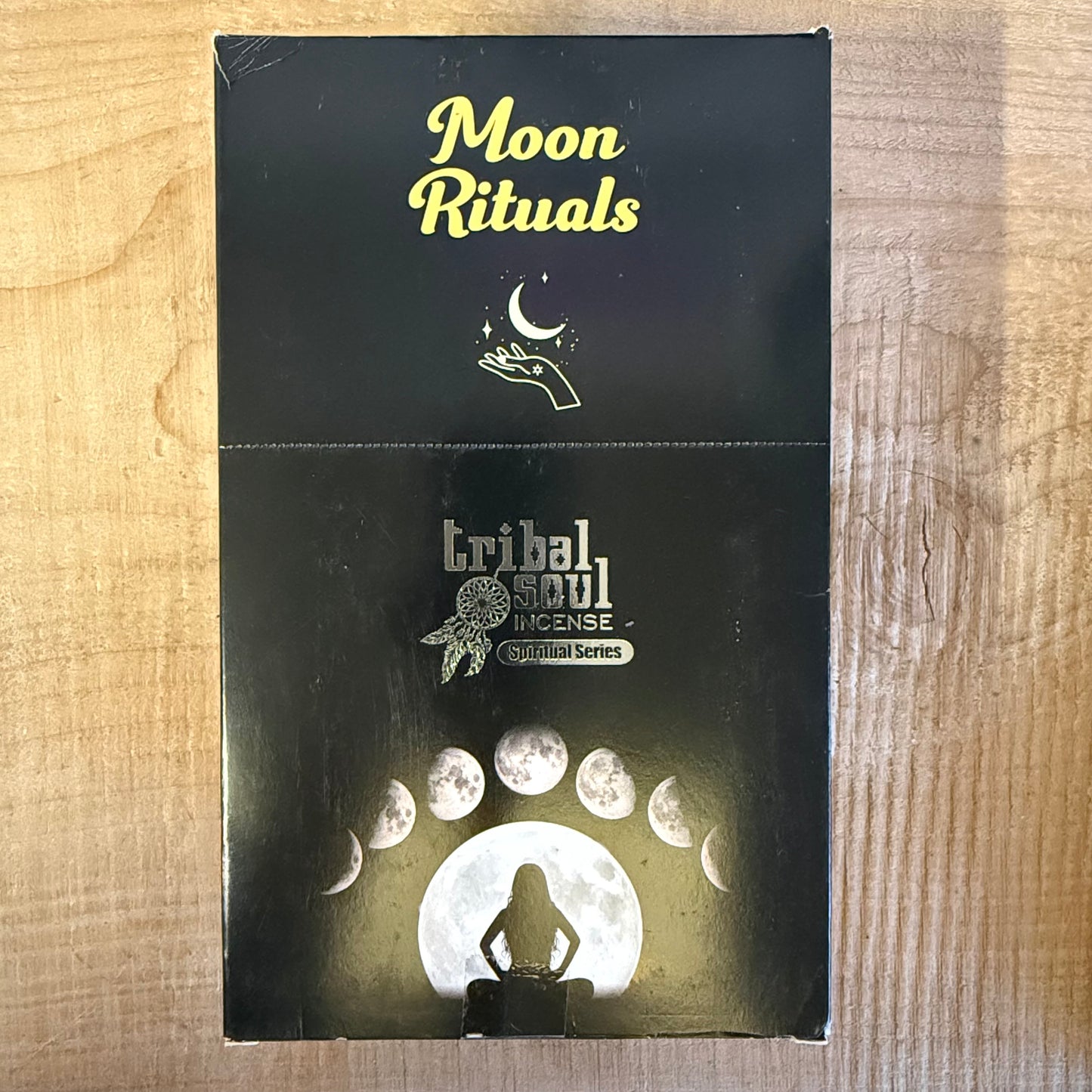 Tribal Soul Moon Ritual Incense for New Moon and Full Moon ceremonies. Hand rolled incense with holder for meditation, intention setting, and ritual.