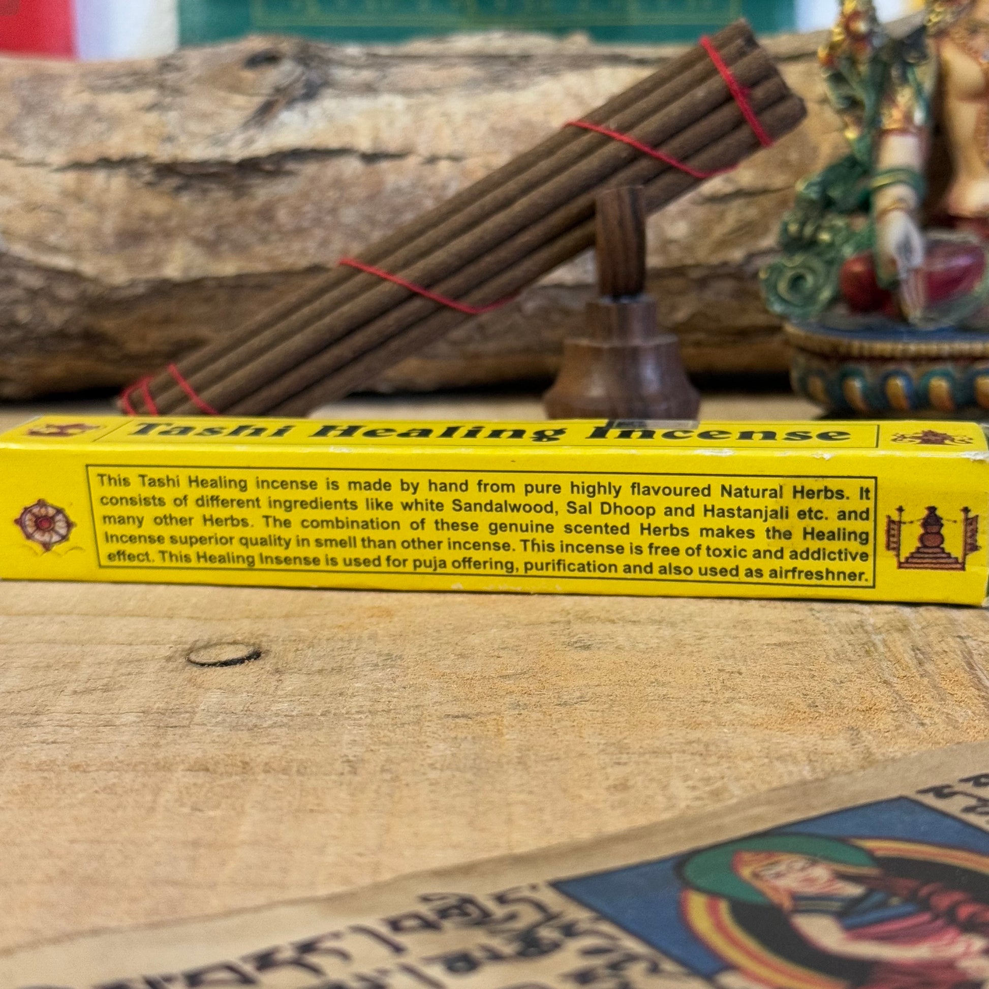 Discover authentic handmade Tibetan incense crafted in Nepal. Made from 100% natural herbs like white sandalwood and sal dhoop, this incense offers a superior aroma perfect for purification, meditation, and puja rituals