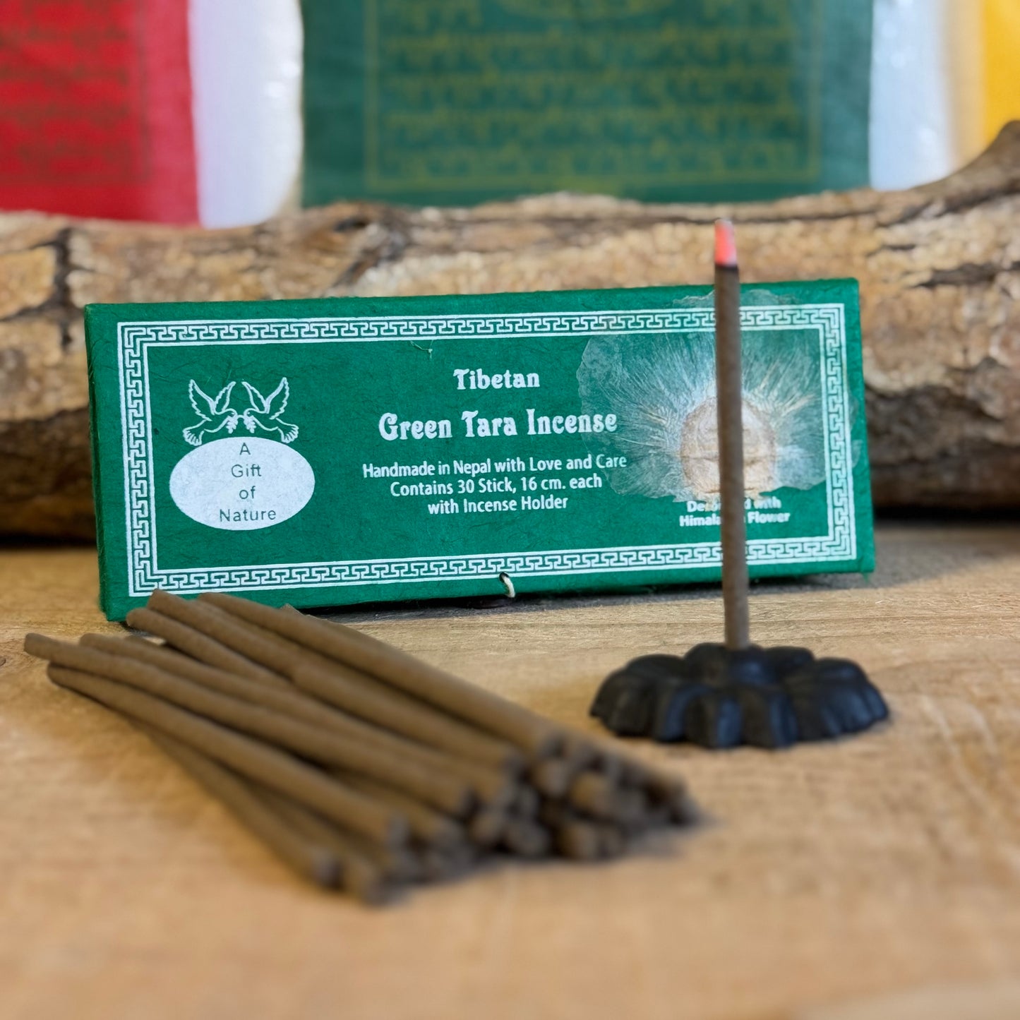 Green Tara Incense Gift Set

Experience the divine essence of the Himalayas with the Green Tara Incense Gift Set, an exclusive handmade blend crafted to bring good luck, prosperity, and Green Tara's swift assistance and protection.