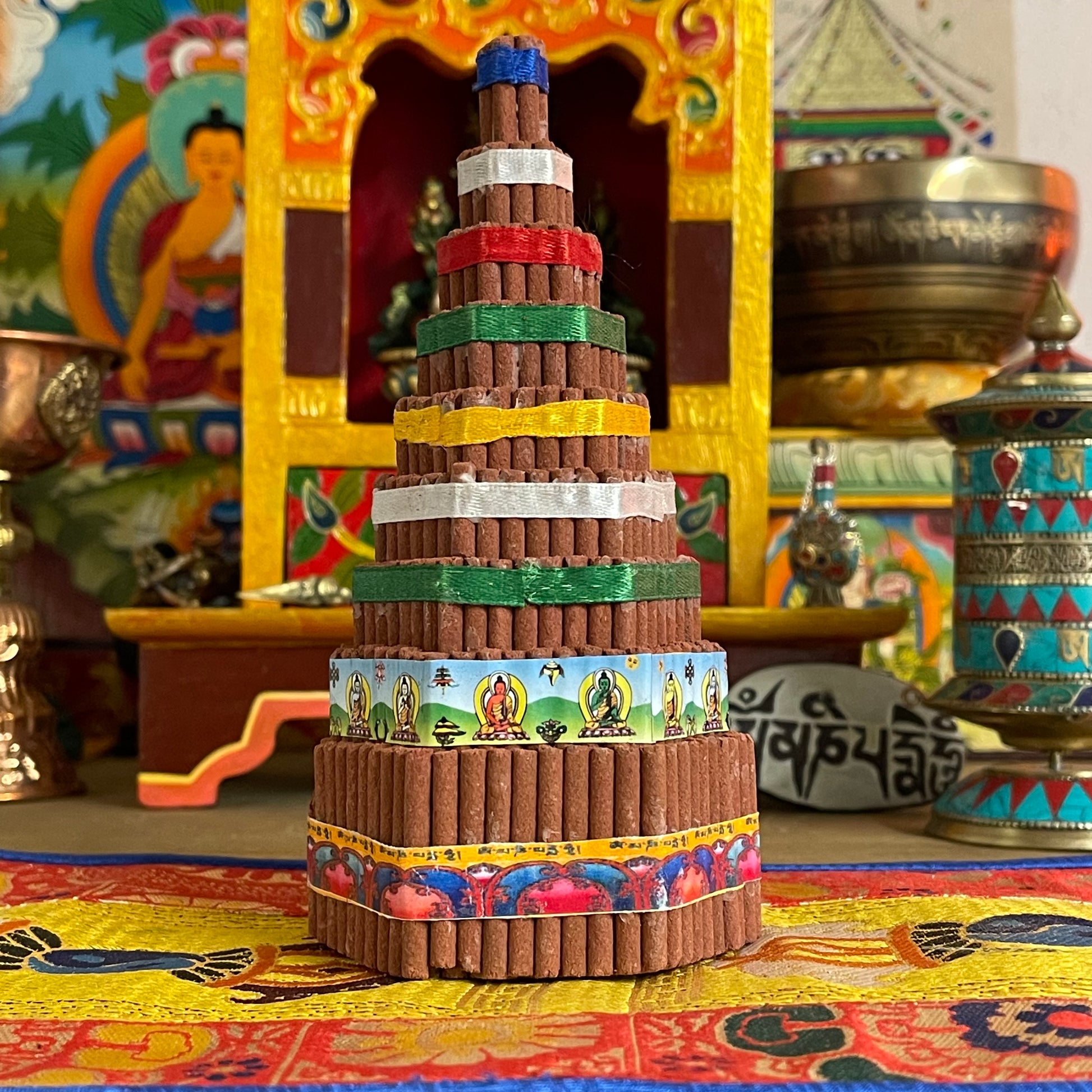Buddhist Shrine Tibetan Incense Torma 17.5 cm