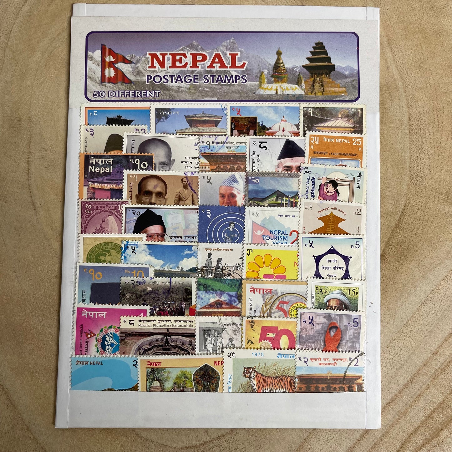 50 different Nepal postage stamps