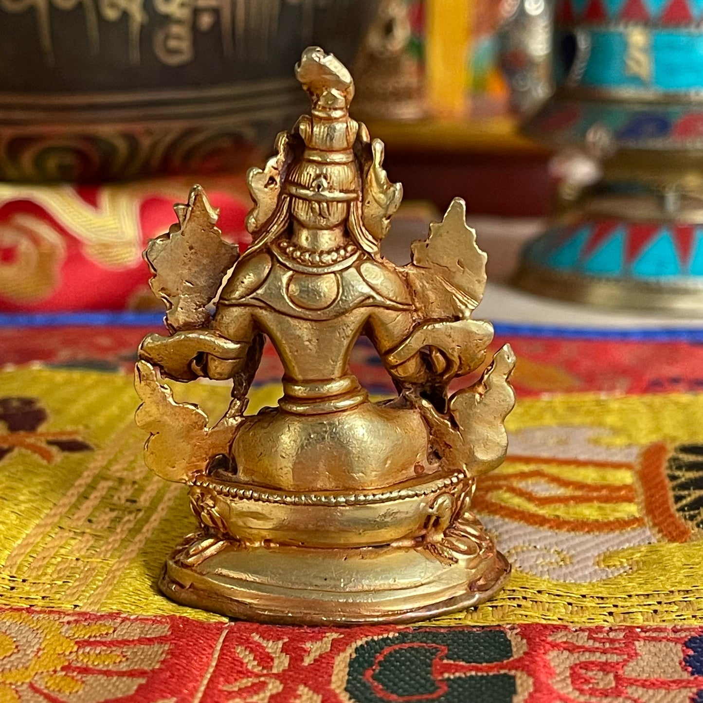 White Tara Miniature Gold Plated Statue 5.5 cm