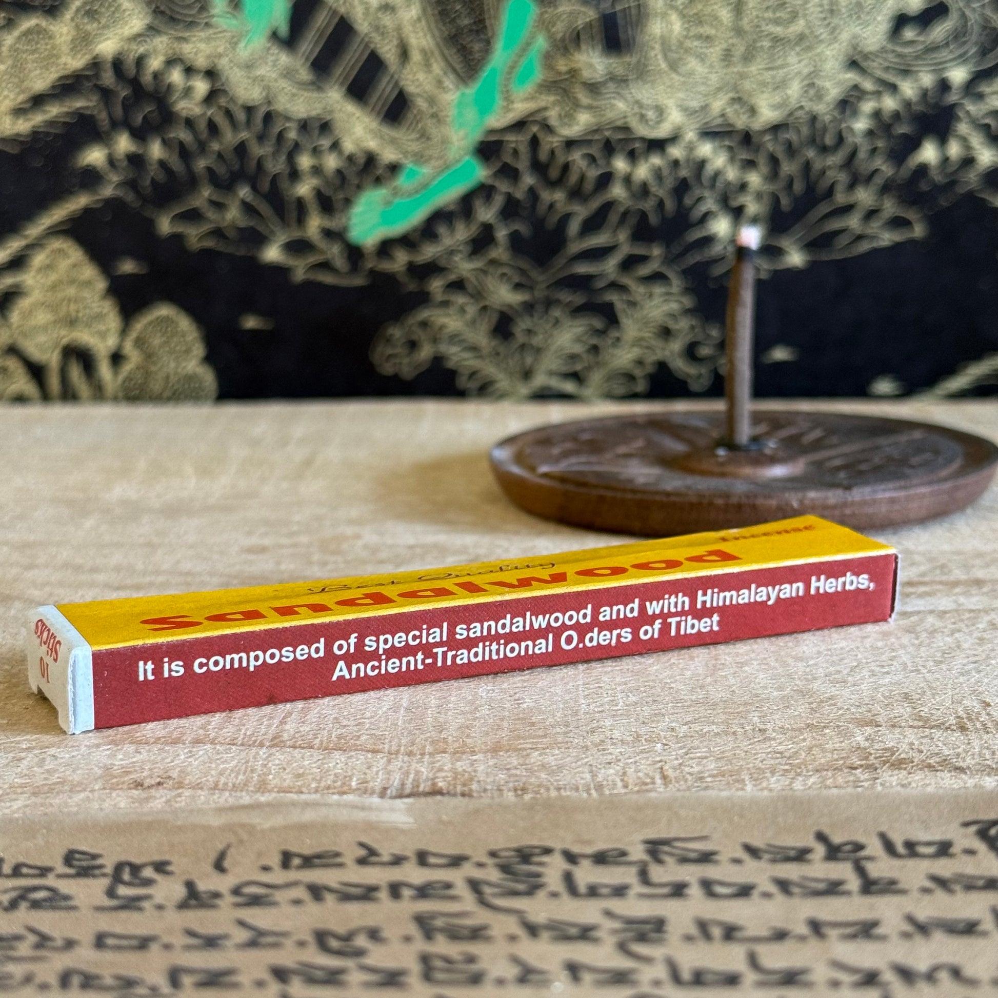 Chandra Devi Sandalwood incense is hand-rolled with Himalayan herbs. 30 sticks per small box. Organic, calming & perfect for meditation or daily ritual.


