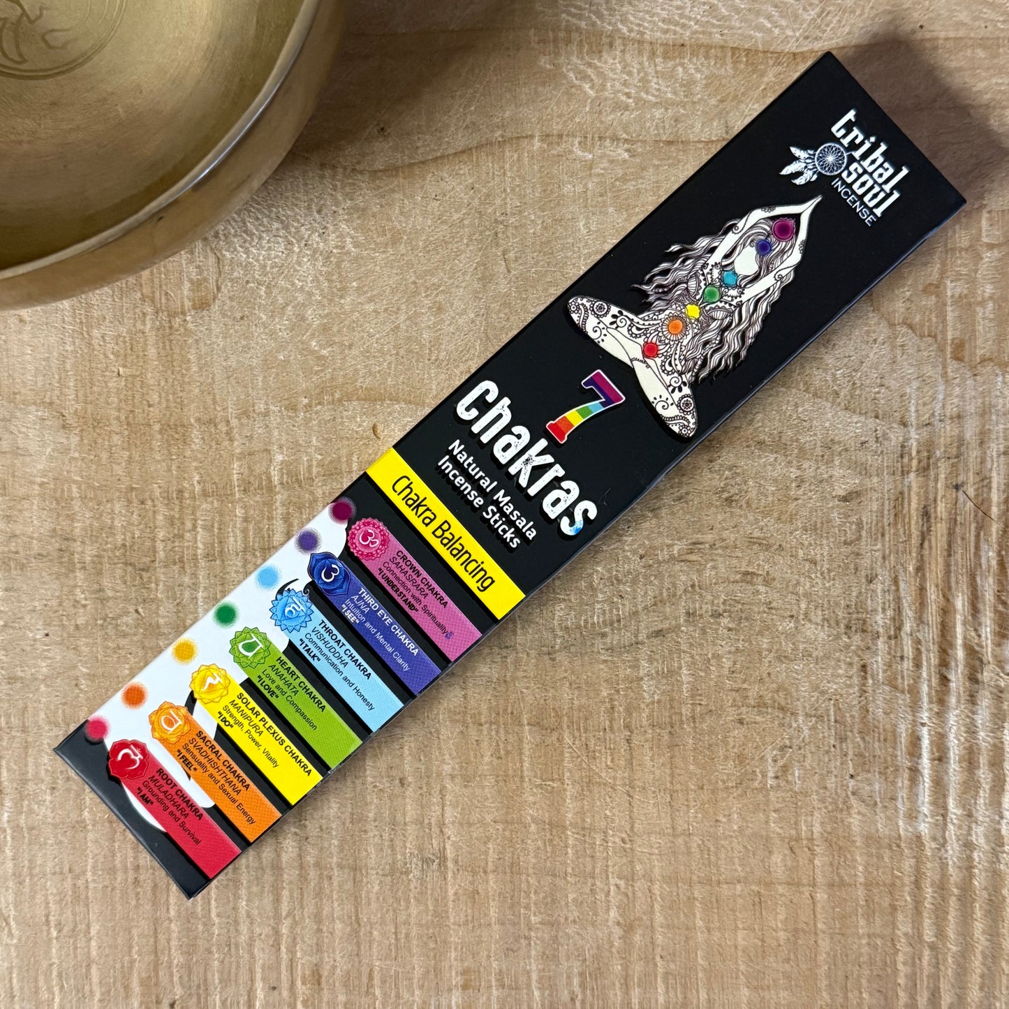 Tribal Soul 7 Chakras incense sticks, chakra balancing incense, natural spiritual incense