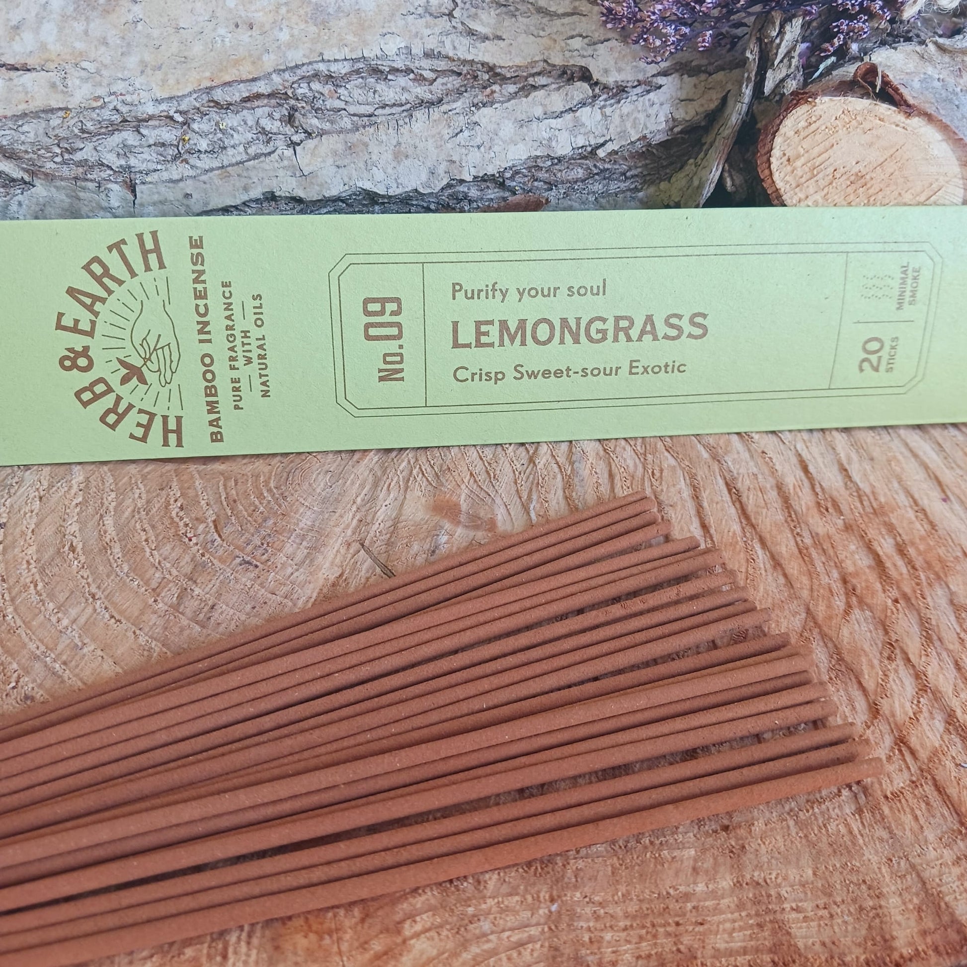 Herb & Earth Bamboo Incense Sticks | Lemongrass