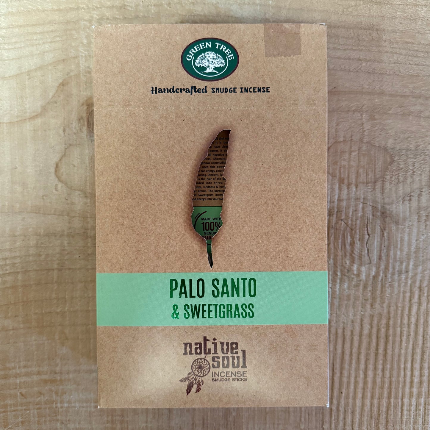 Native Soul Smudge Incense Sticks with Palo Santo and Sweetgrass, natural purification incense