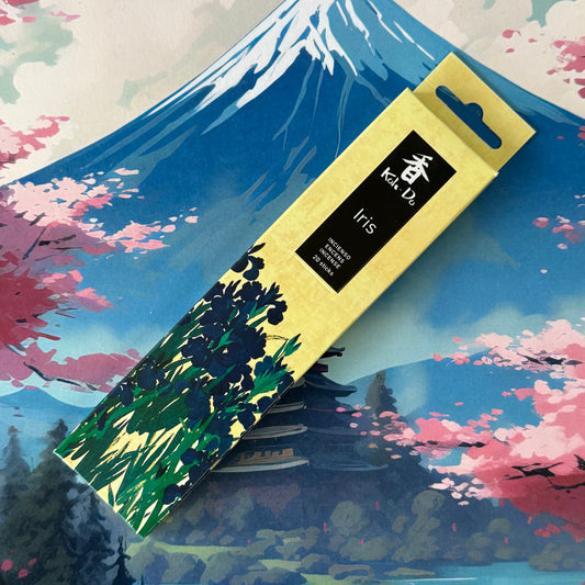 Unwind in gentle serenity with Koh-Do Iris incense by Nippon Kodo. This refined Japanese incense blends Florentine iris with soft lily of the valley, creating a sweet, velvety floral aroma. Each box contains 20 low-smoke sticks, burning for approx. 30 minutes to calm the mind and prepare for restful sleep. Ideal for evening rituals, meditation, and relaxation, this delicate fragrance brings warmth, peace, and the nurturing energy of nature into your sacred space.