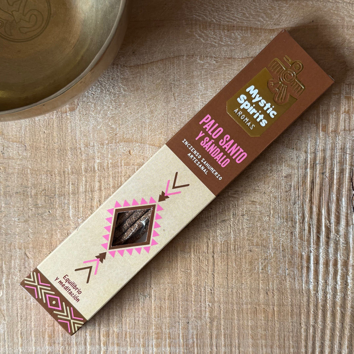Mystic Spirits Palo Santo and Sandalwood incense sticks with rich woody sacred aroma