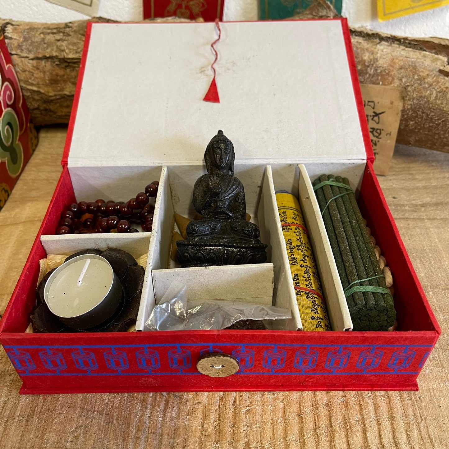 Traveling Alter And incense Gift Box Red