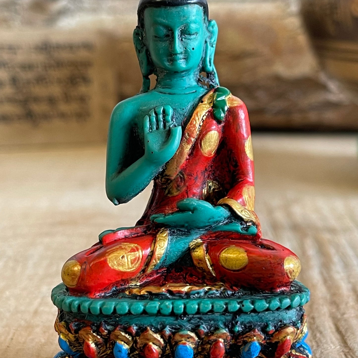 Small Hand Painted Resin Buddha Statue 8cm High