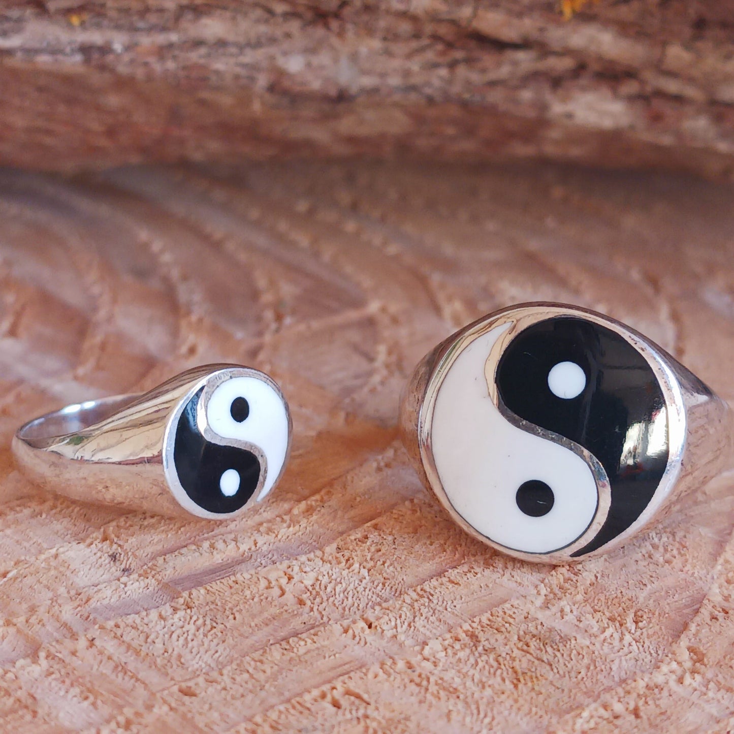 Yin Yang Ring 925 solid Silver