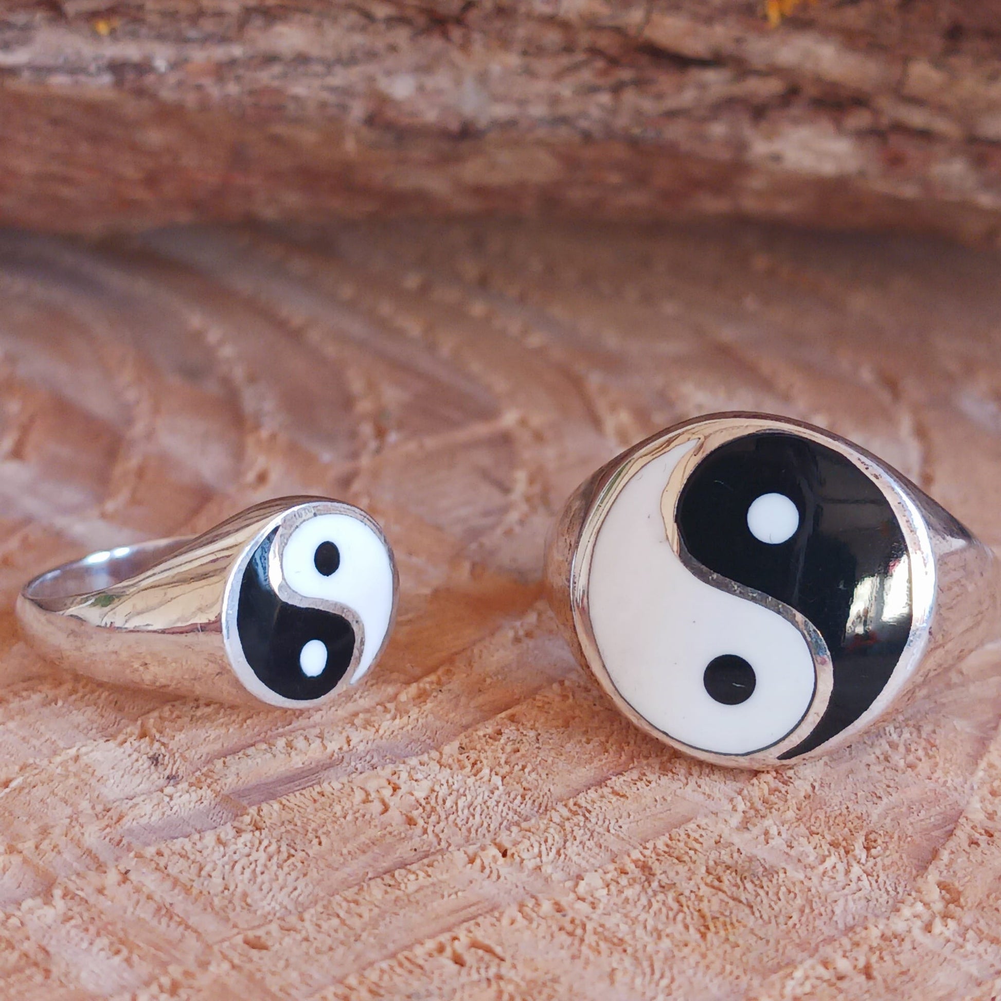 Yin Yang Ring 925 solid Silver