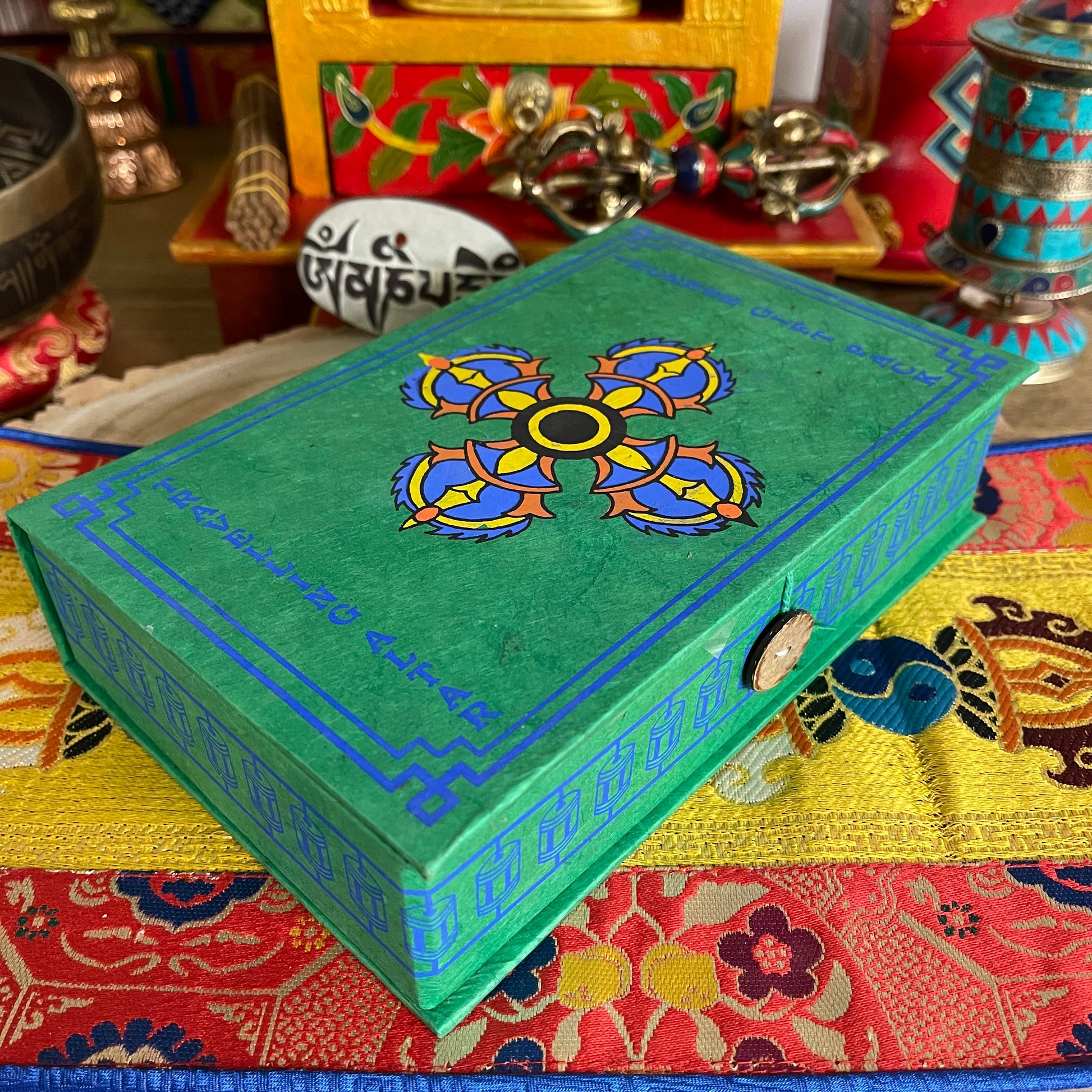 Traveling Alter And incense Gift Box Green Dorje