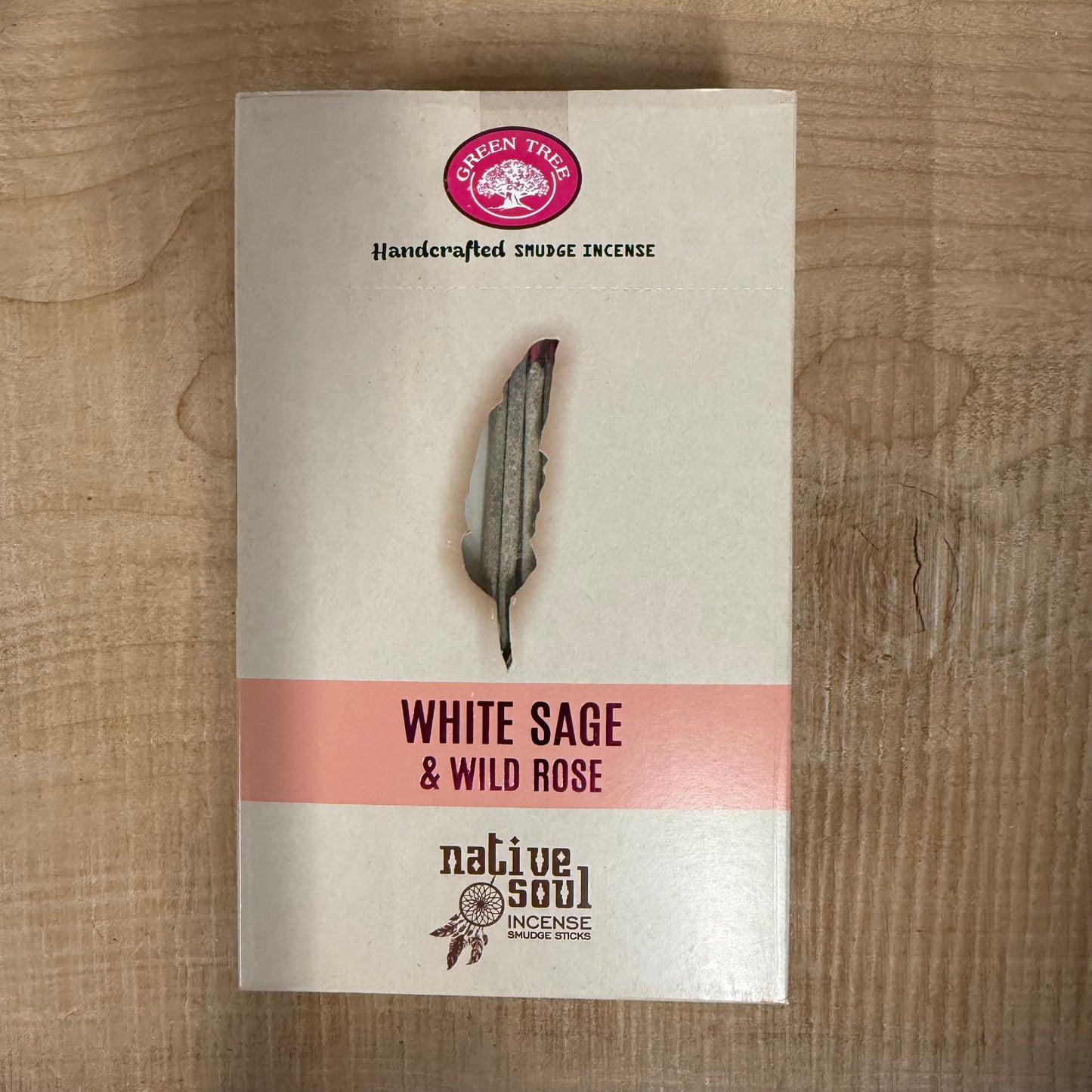 Native Soul White Sage and Wild Rose smudge incense sticks for cleansing and harmony