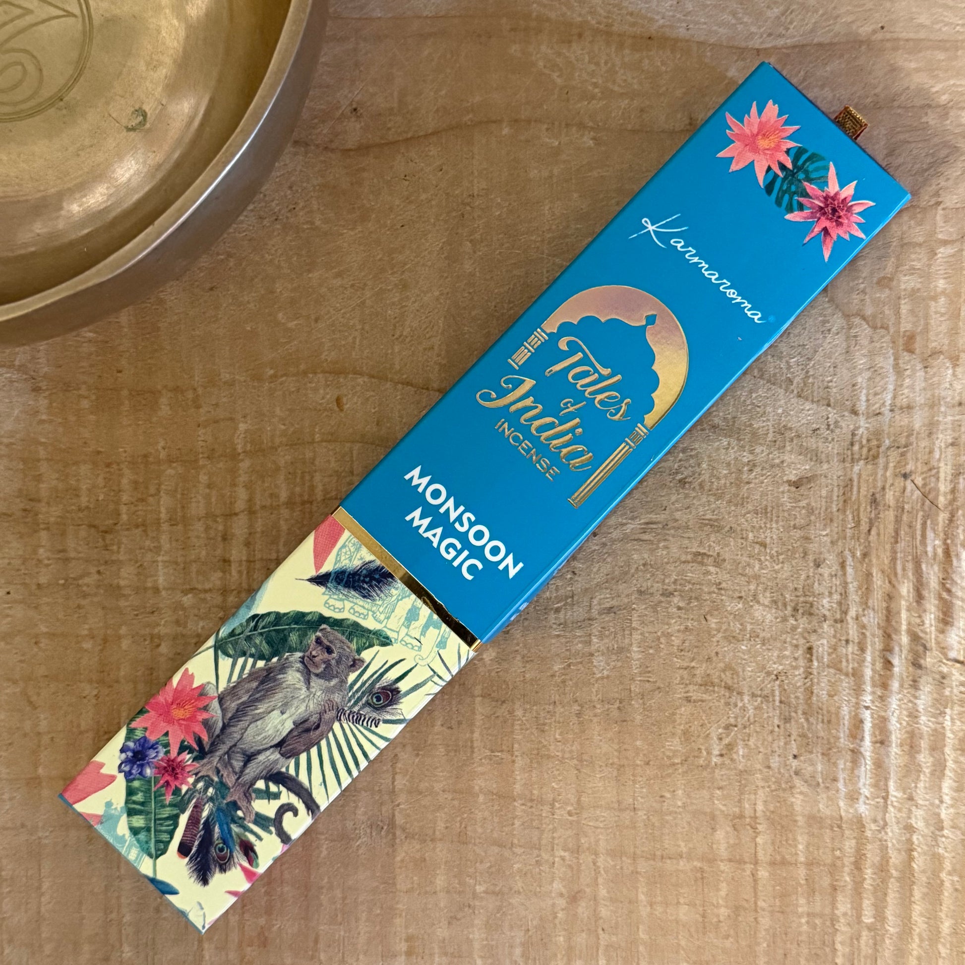 Experience Monsoon Magic Tales of India incense. An earthy rain fragrance with mossy and green notes, Fair Trade and beautifully presented.