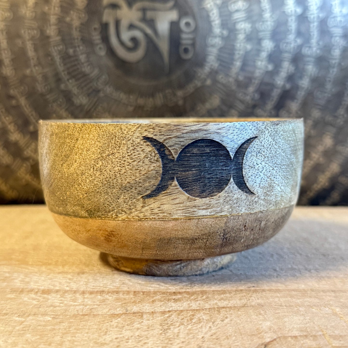 Small Ritual Bowl Incense Cone Holder Triple Moon