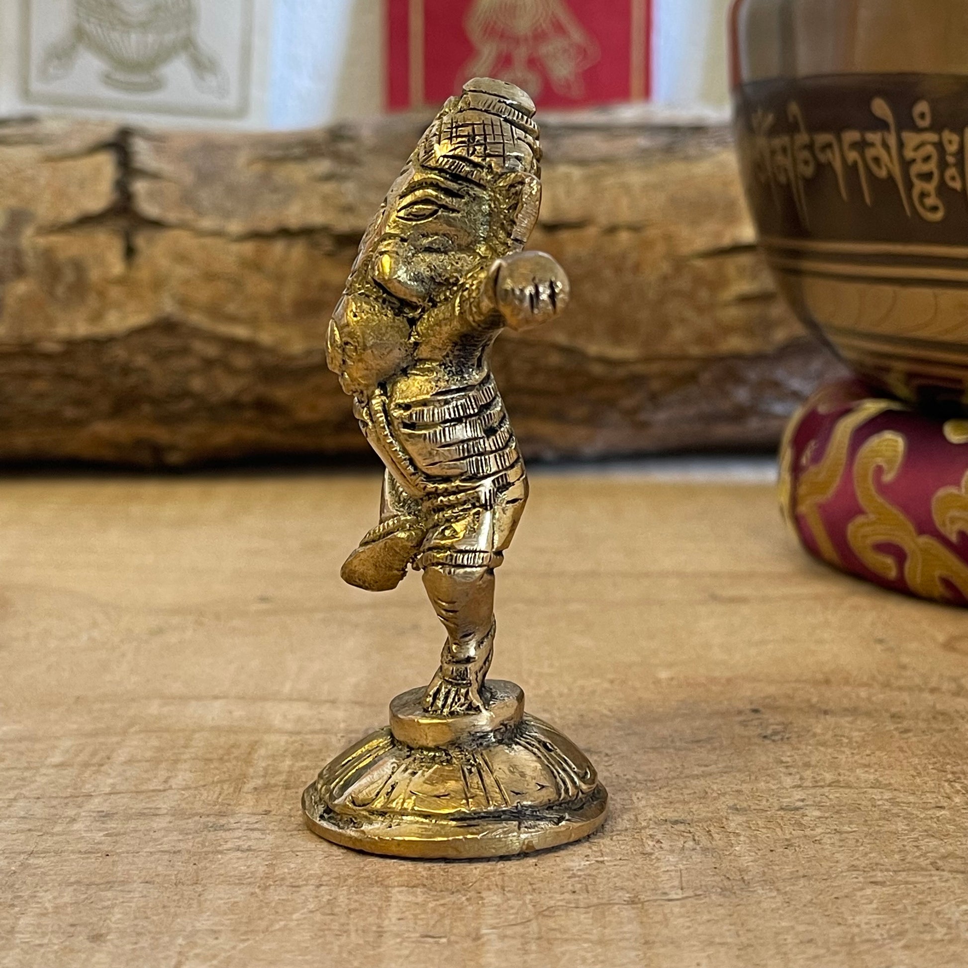 Dancing Ganesh Brass Statue 10 cm