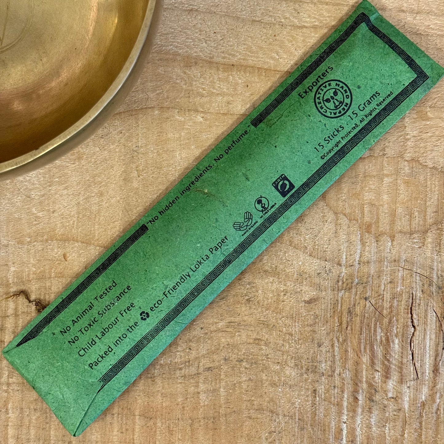 High Altitude Juniper handmade Nepalese incense sticks in Lokta paper.