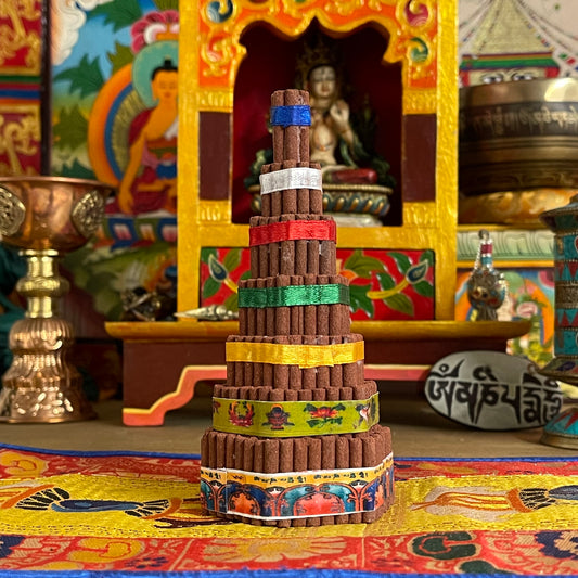 Buddhist Shrine Tibetan Incense Torma 14.5 cm