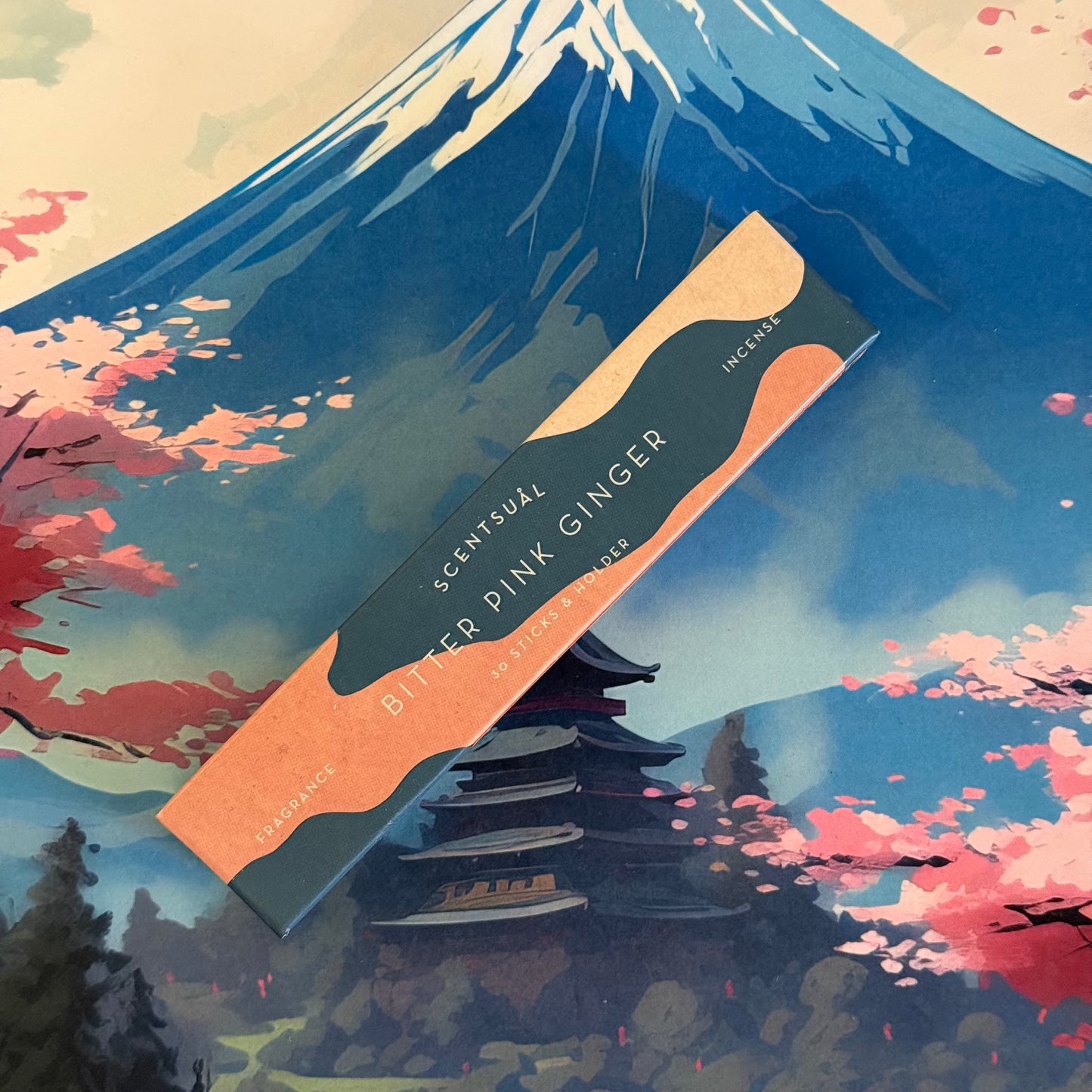 Japanese incense, Scentsual incense, Nippon Kodo incense, pink ginger incense, spicy incense, plant-based incense, clean burn incense, uplifting fragrance, home fragrance, aromatic sticks